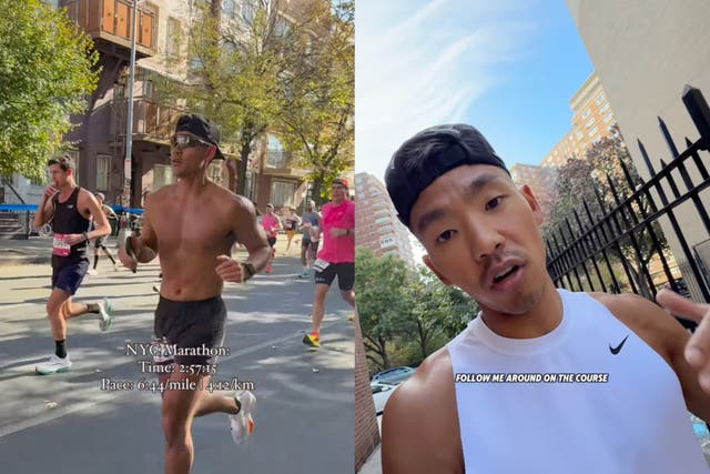 <p>Influencer says he was excited about finishing NYC Marathon in under three hours</p>