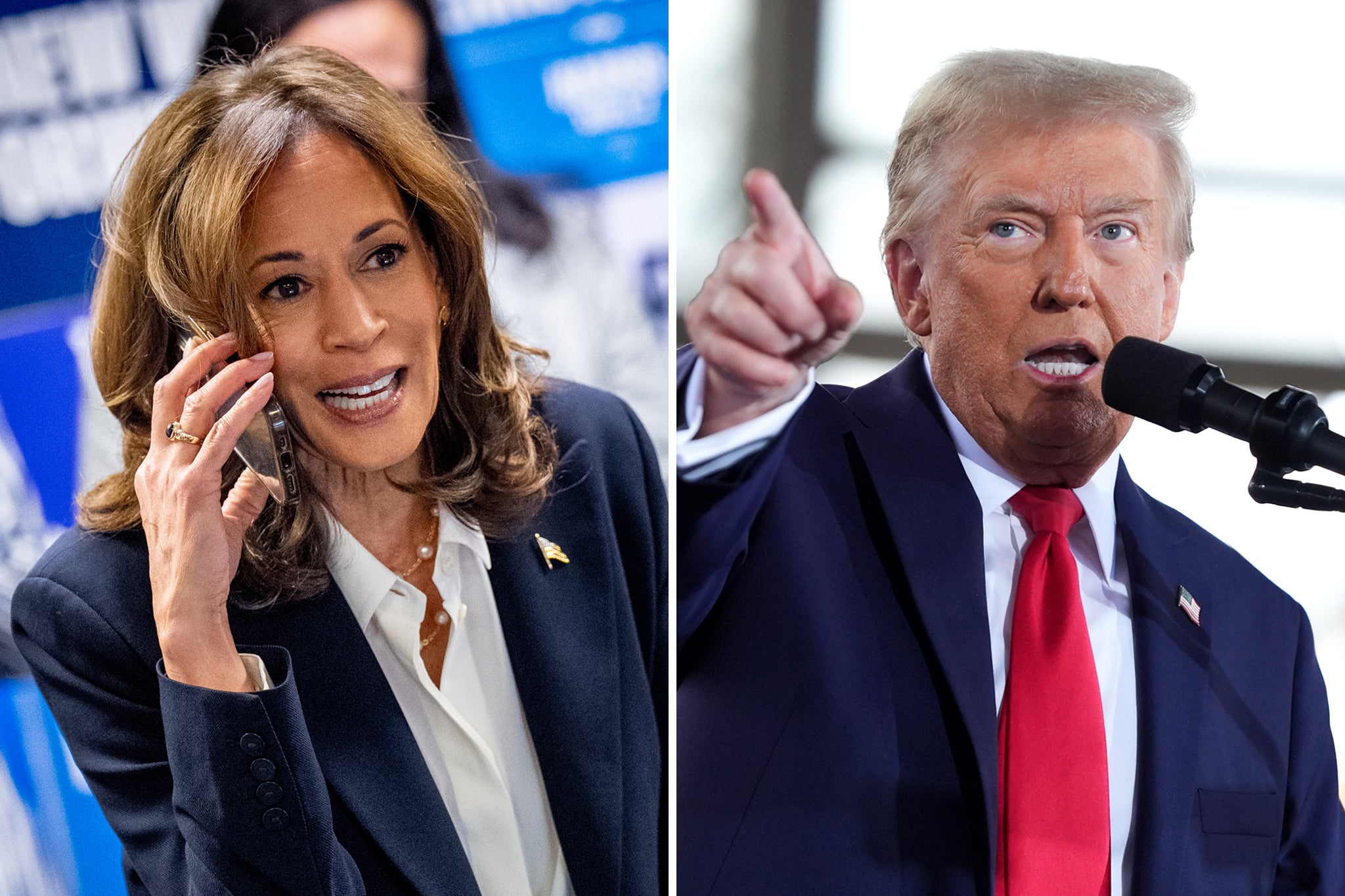 Kamala Harris and Donald Trump