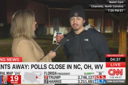 North Carolina voter Bryan Flores said his girlfriend asked him to vote for Kamala Harris.