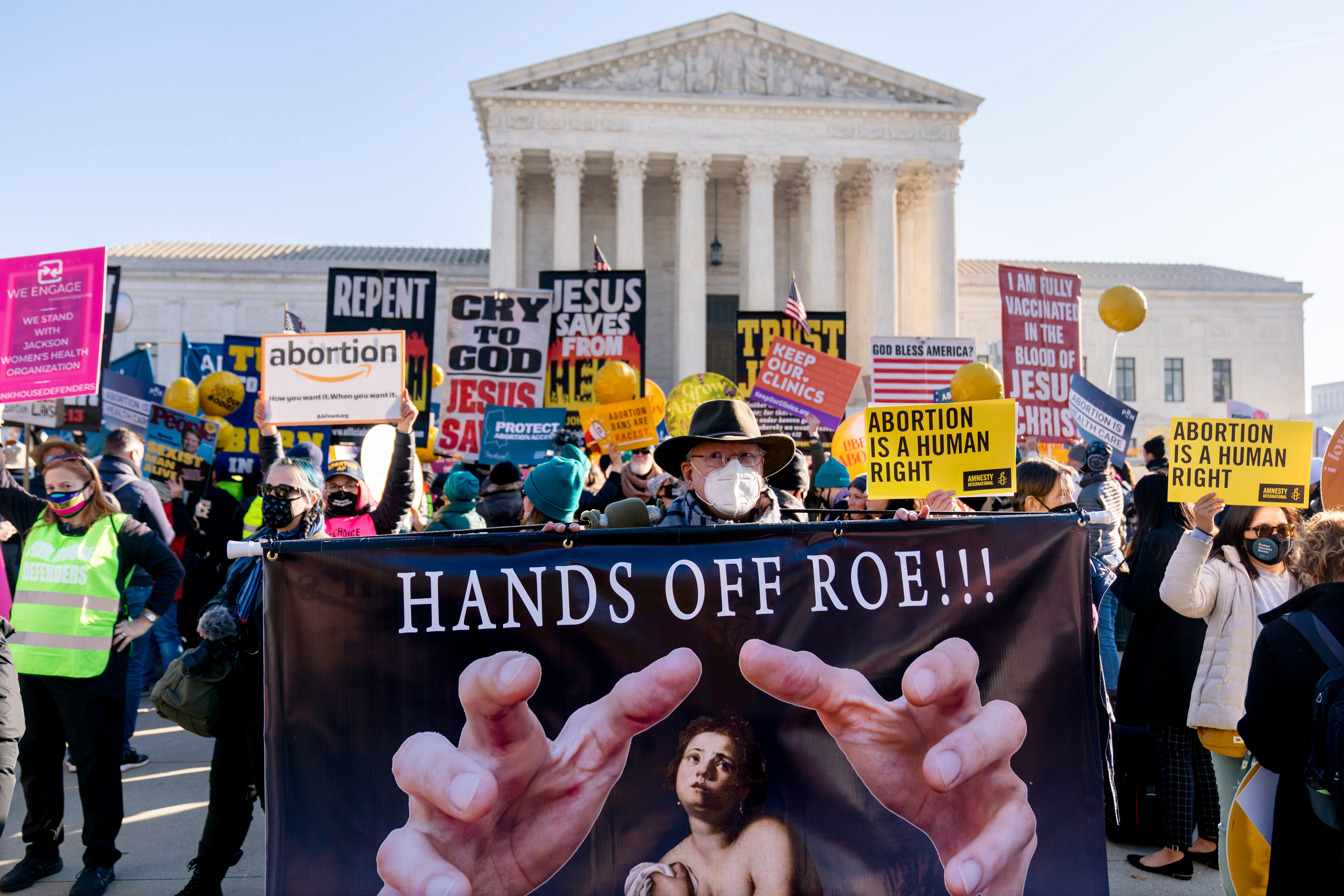 During his last term, Trump nominated three of the conservative Supreme Court justices who ultimately voted to overturn Roe v. Wade