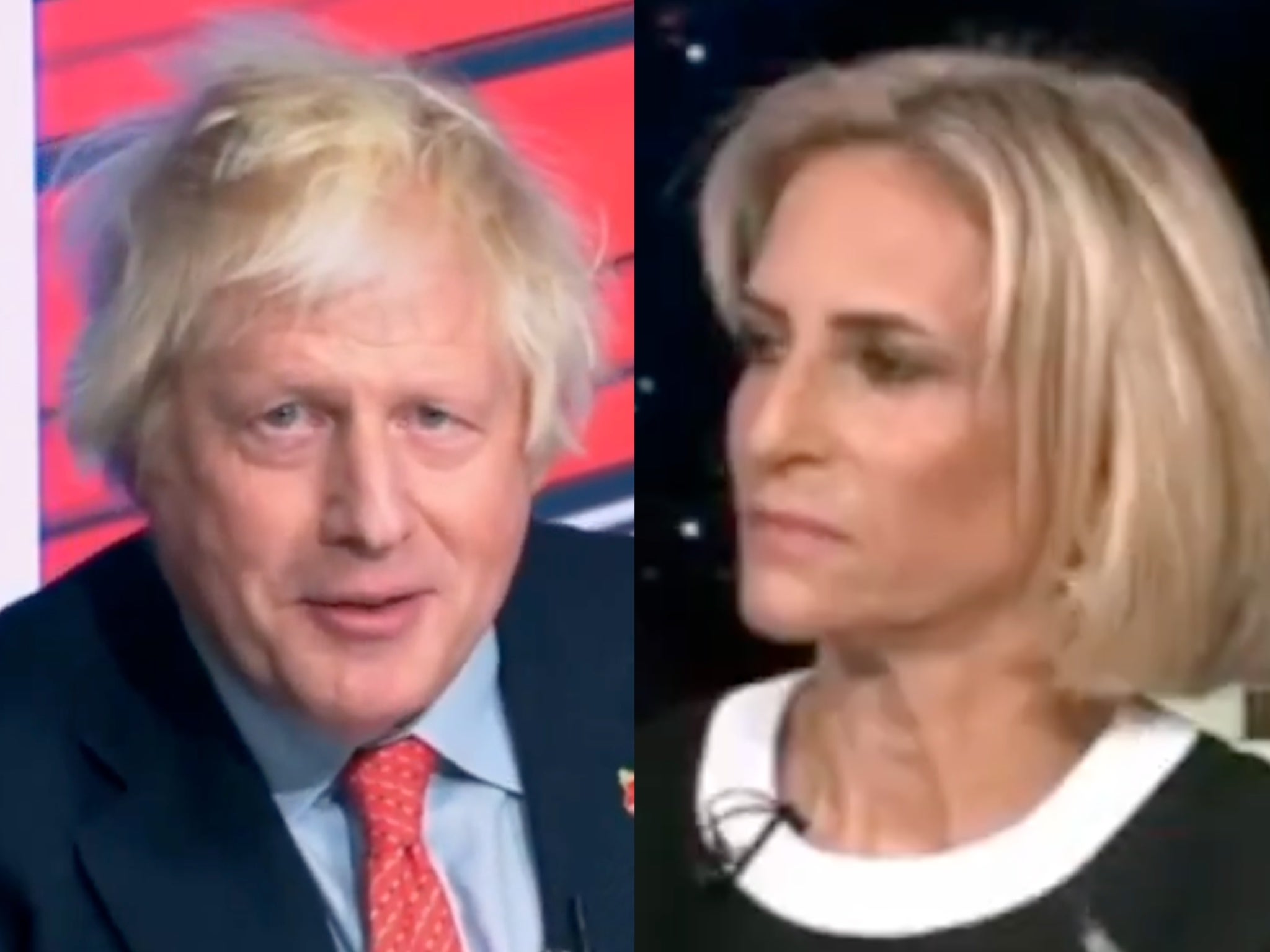 Boris Johnson and Emily Maitlis on Channel 4’s US election night coverage