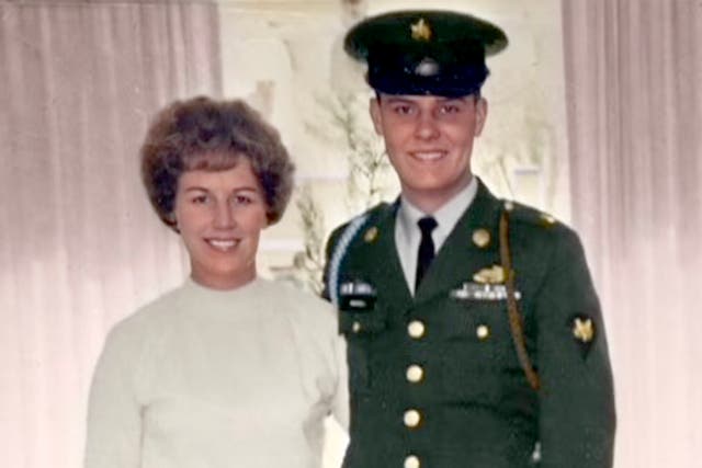 <p>Gregory Dahl Nickell, pictured with his mother 1970, was an Army soldier home for Thanksgiving weekend in 1972 when he was shot and killed. Now, 50 years, police have made an arrest in the case<em> </em></p>