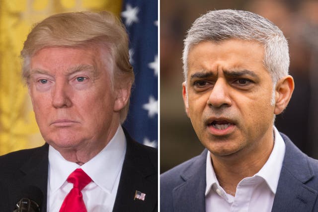 <p>Donald Trump and Sadiq Khan have long been involved in a feud (PA)</p>