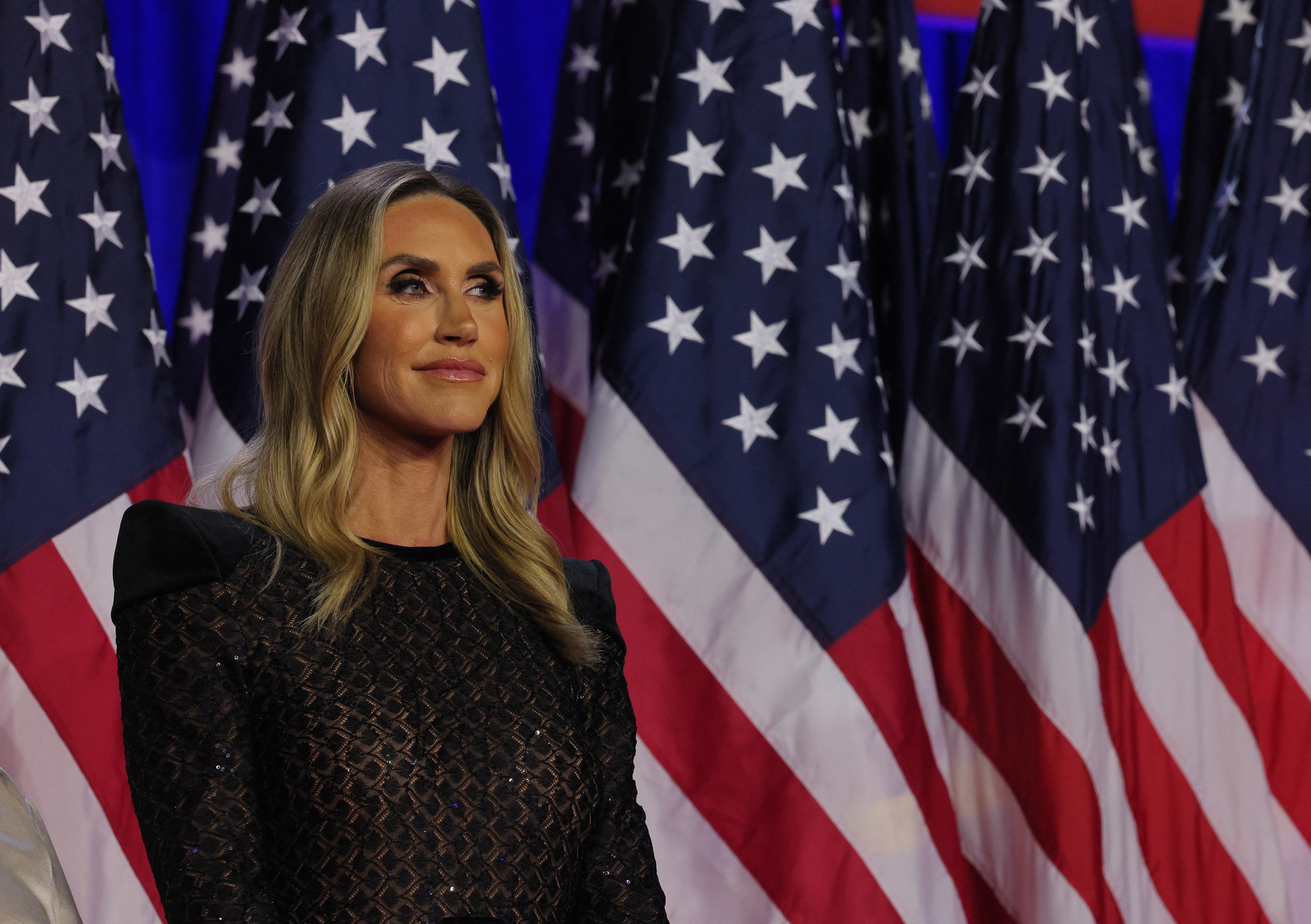 Lara Trump at a Trump rally in West Palm Beach, Florida on November 6. A Republican congresswoman suggested she should take Senator Marco Rubio’s seat, if he becomes the next secretary of state