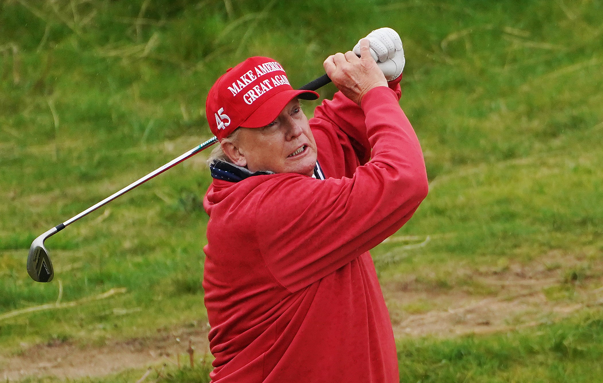 Donald Trump seen on the golf course