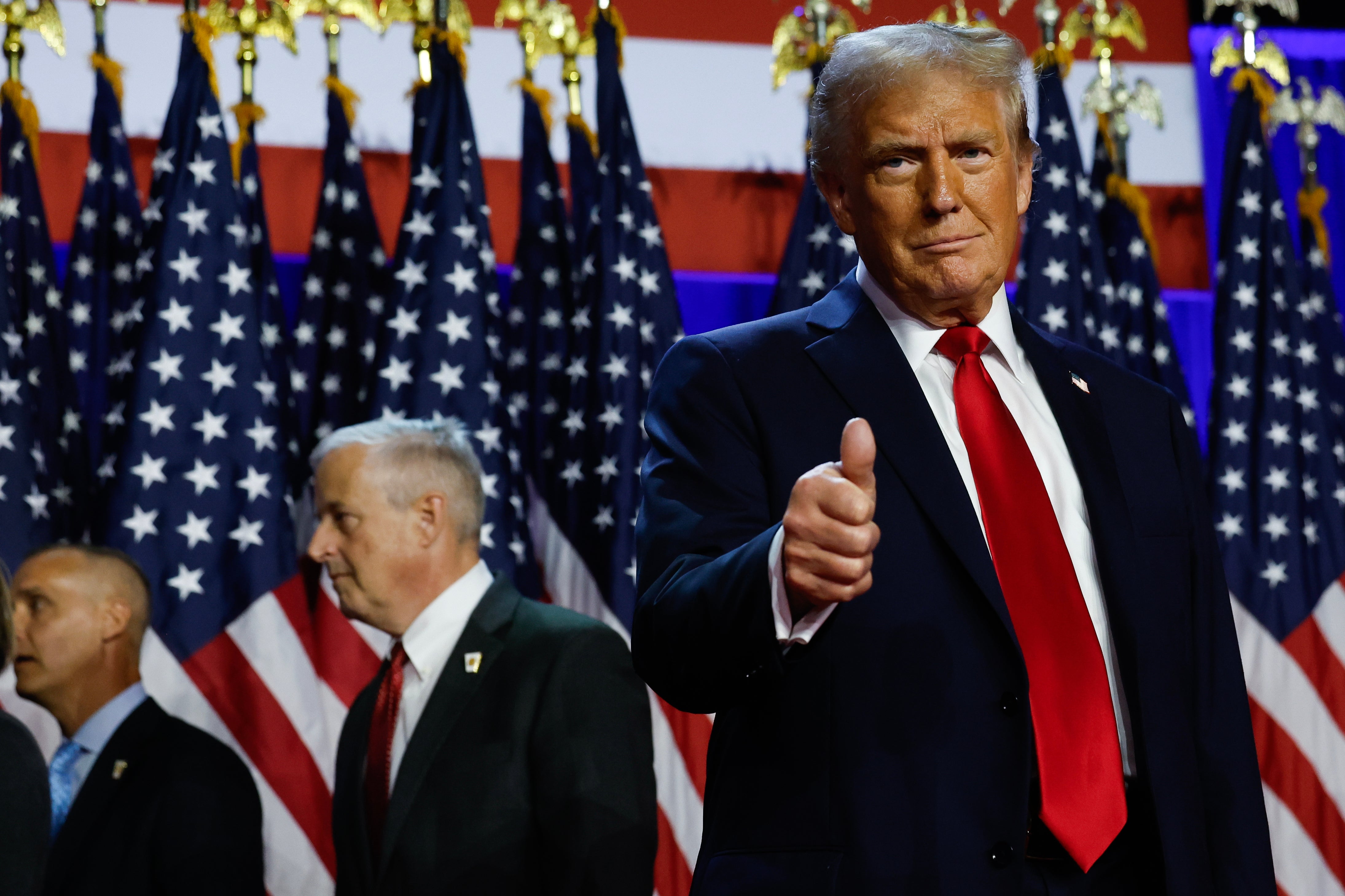 Donald Trump celebrates his win in Florida