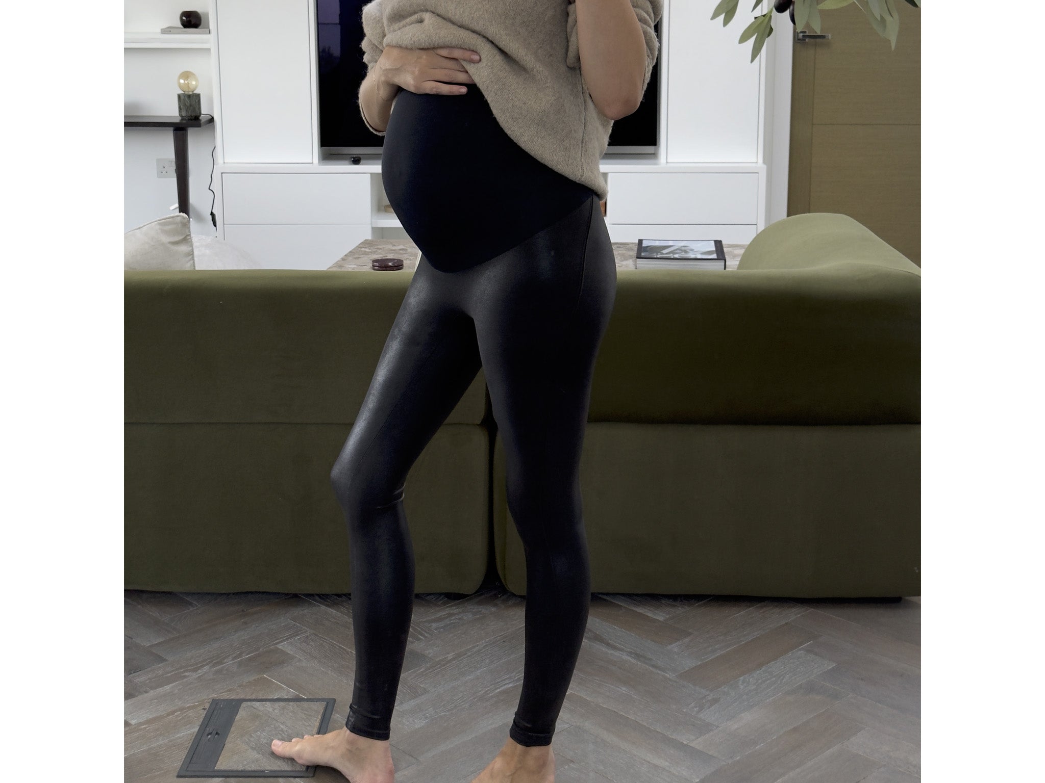 Spanx mama faux-leather leggings