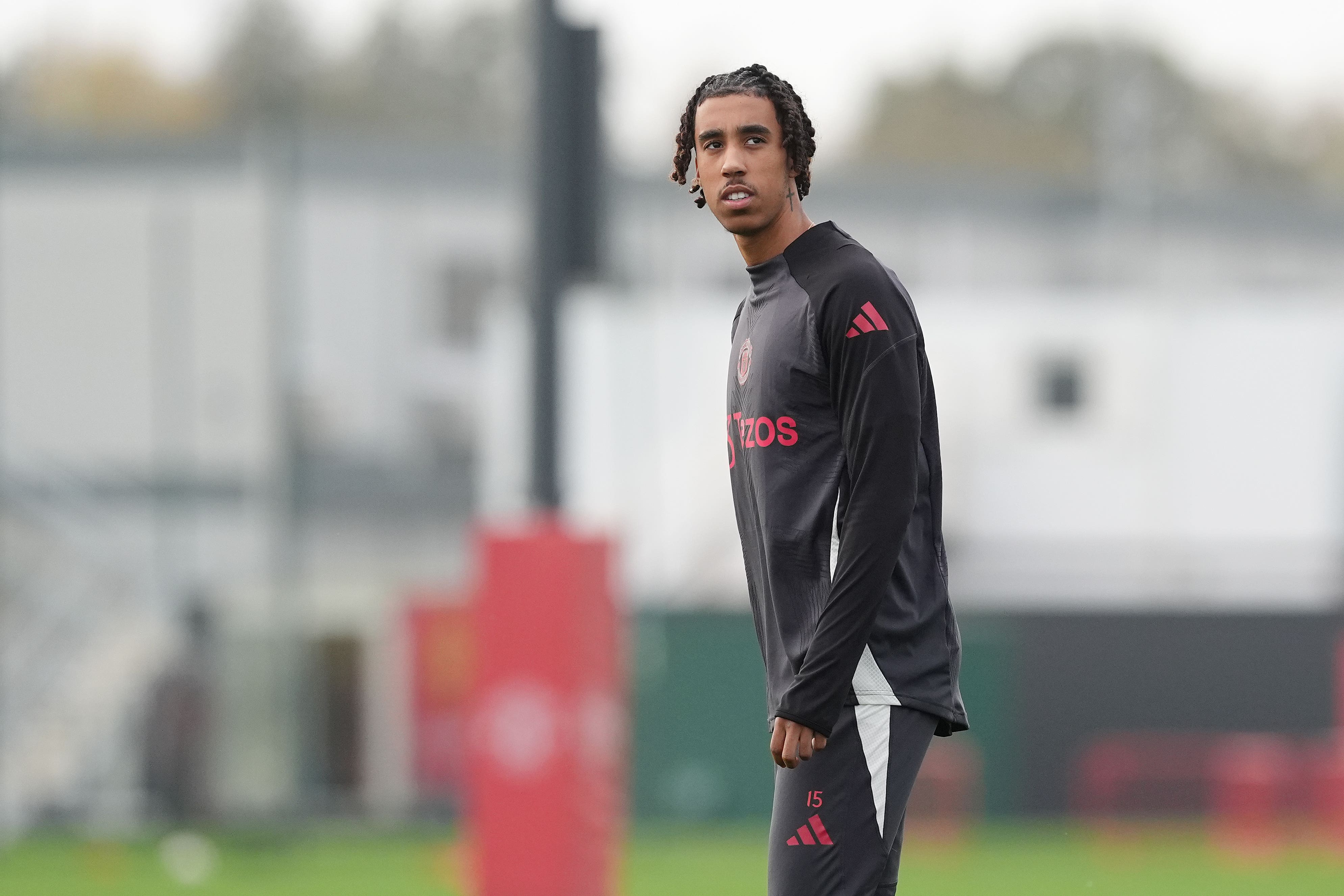 Leny Yoro is back in training with Manchester United (Martin Rickett/PA)