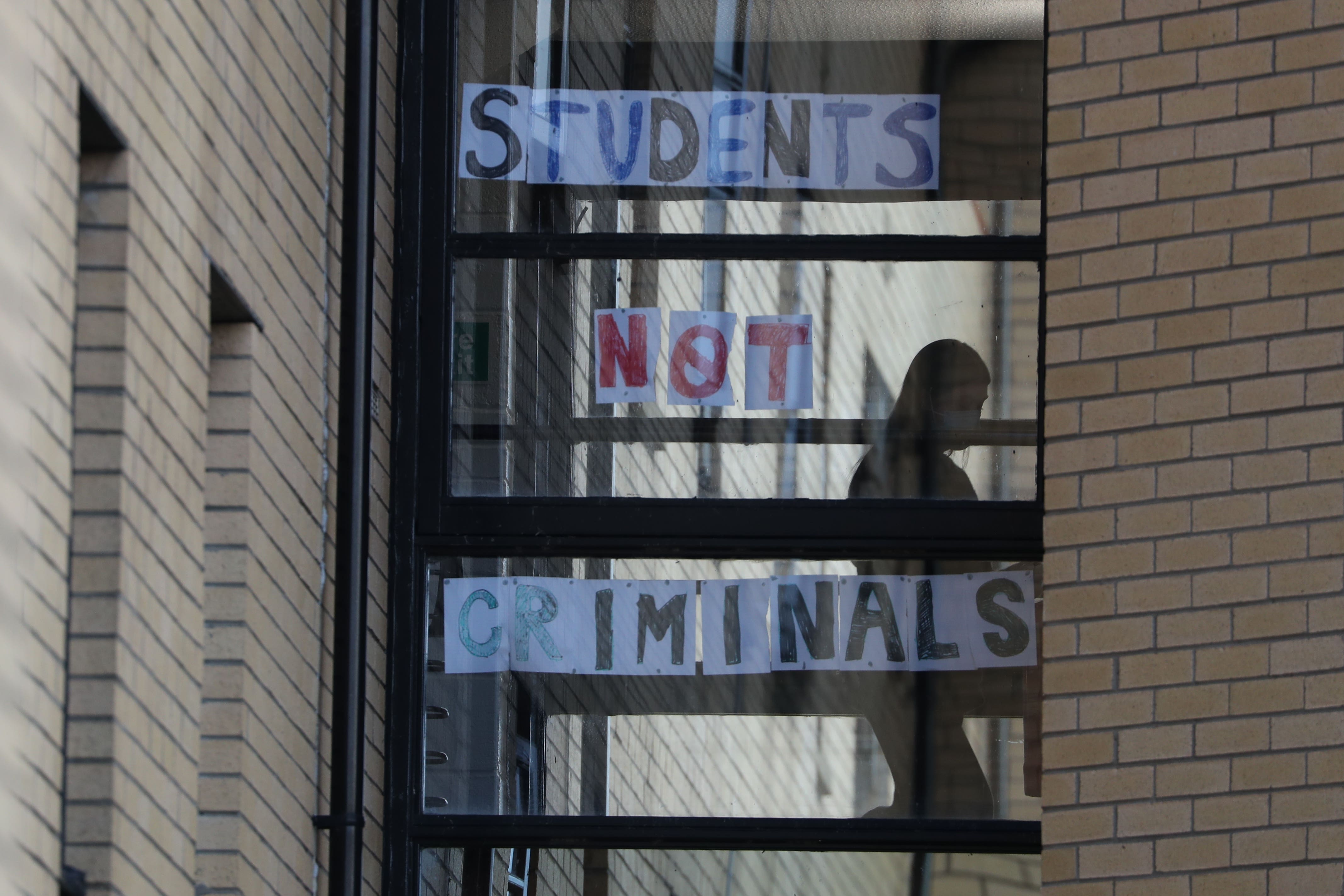 Students had to self-isolate in halls of residences during the pandemic (Andrew Milligan/PA)