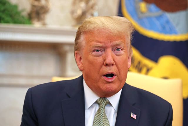 <p>Donald Trump in the Oval Office during his first term </p>