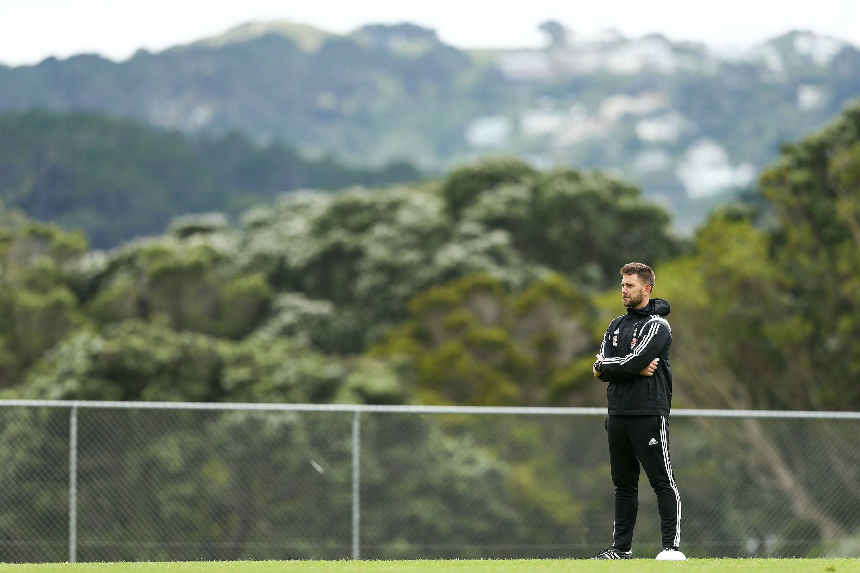 Buckingham presides over a training session in Wellington, New Zealand, in December 2016