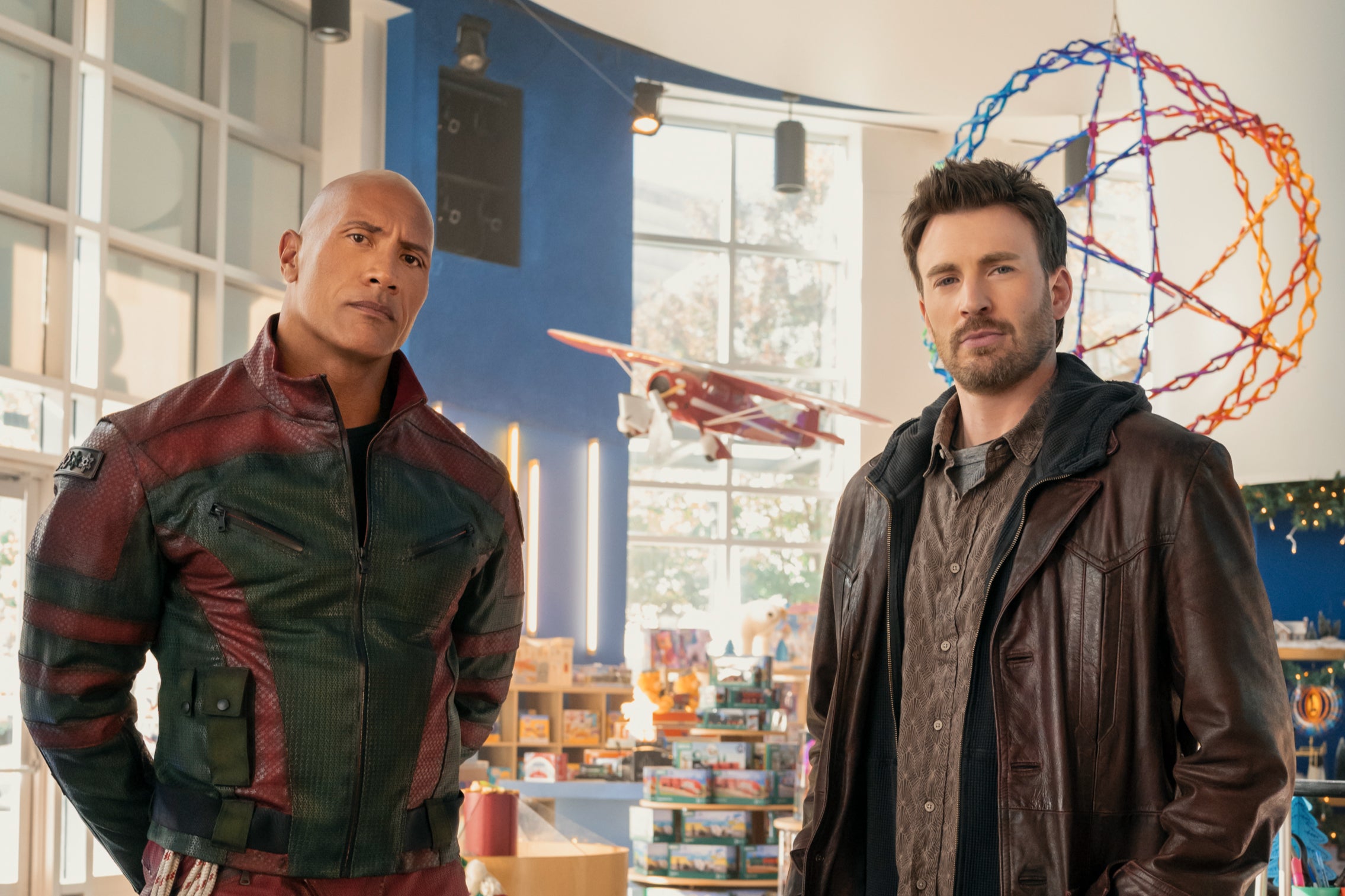 <p>Dwayne Johnson and Chris Evans in ‘Red One'</p>