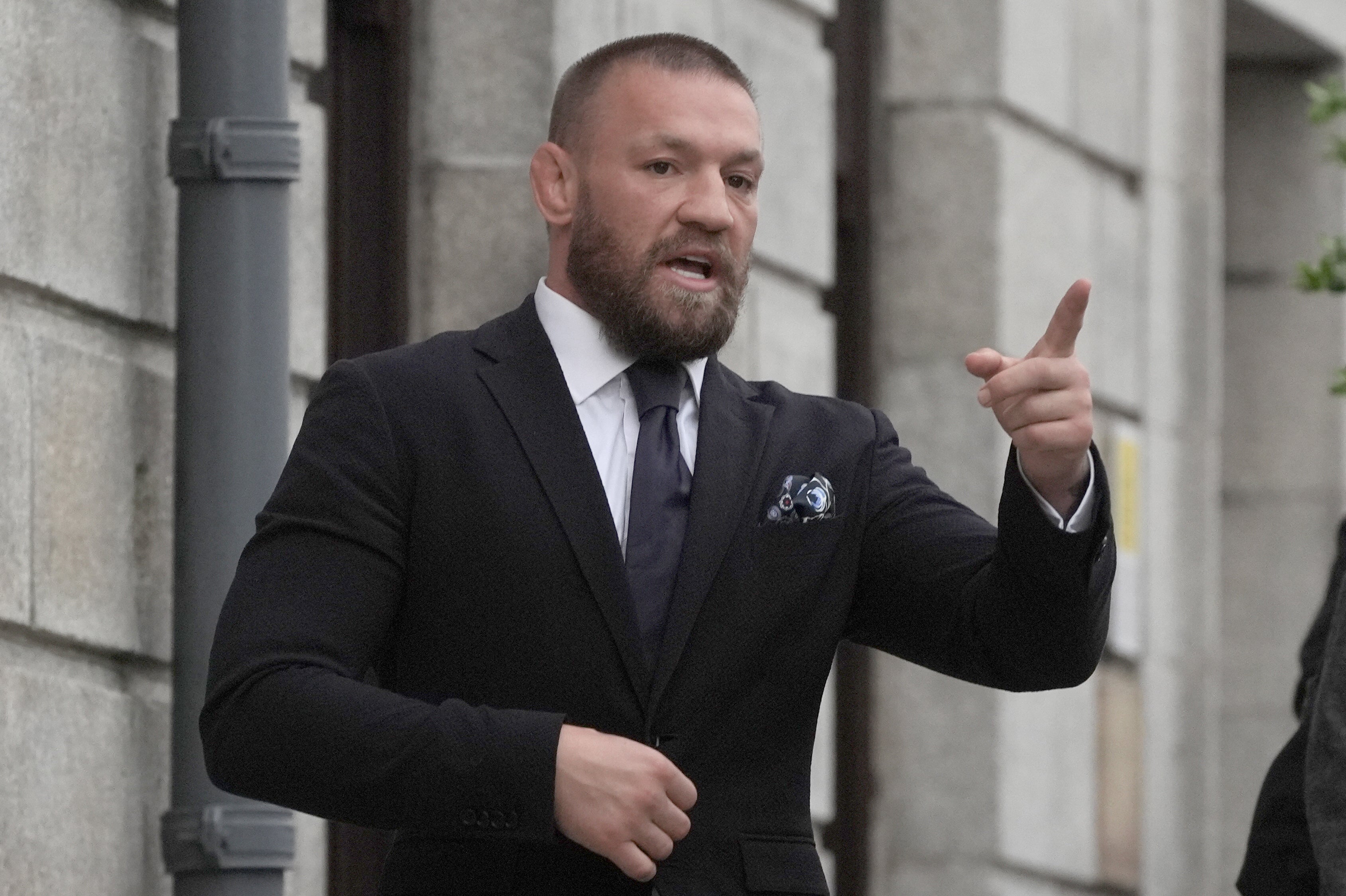 Mixed martial arts fighter Conor McGregor leaves the High Court in Dublin