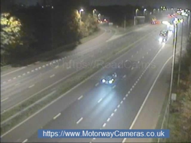 <p>The M6 was nearly empty </p>