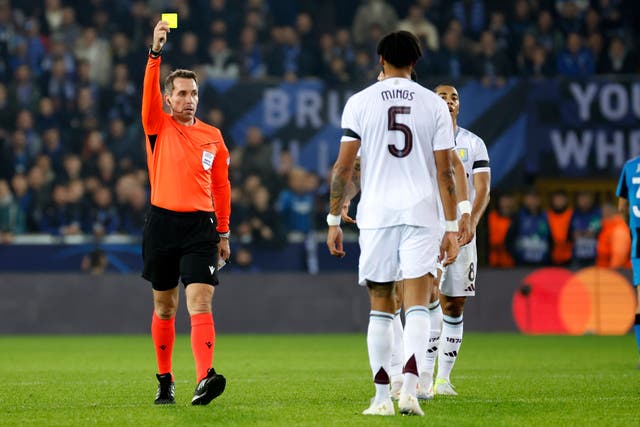 <p>Tyrone Mings picked up the ball in his own area to give away the decisive penalty against Club Brugge</p>