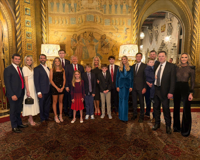 <p>Kai Trump posted a photo of ‘the whole squad’ after Trump’s victory but Melania Trump is missing</p>