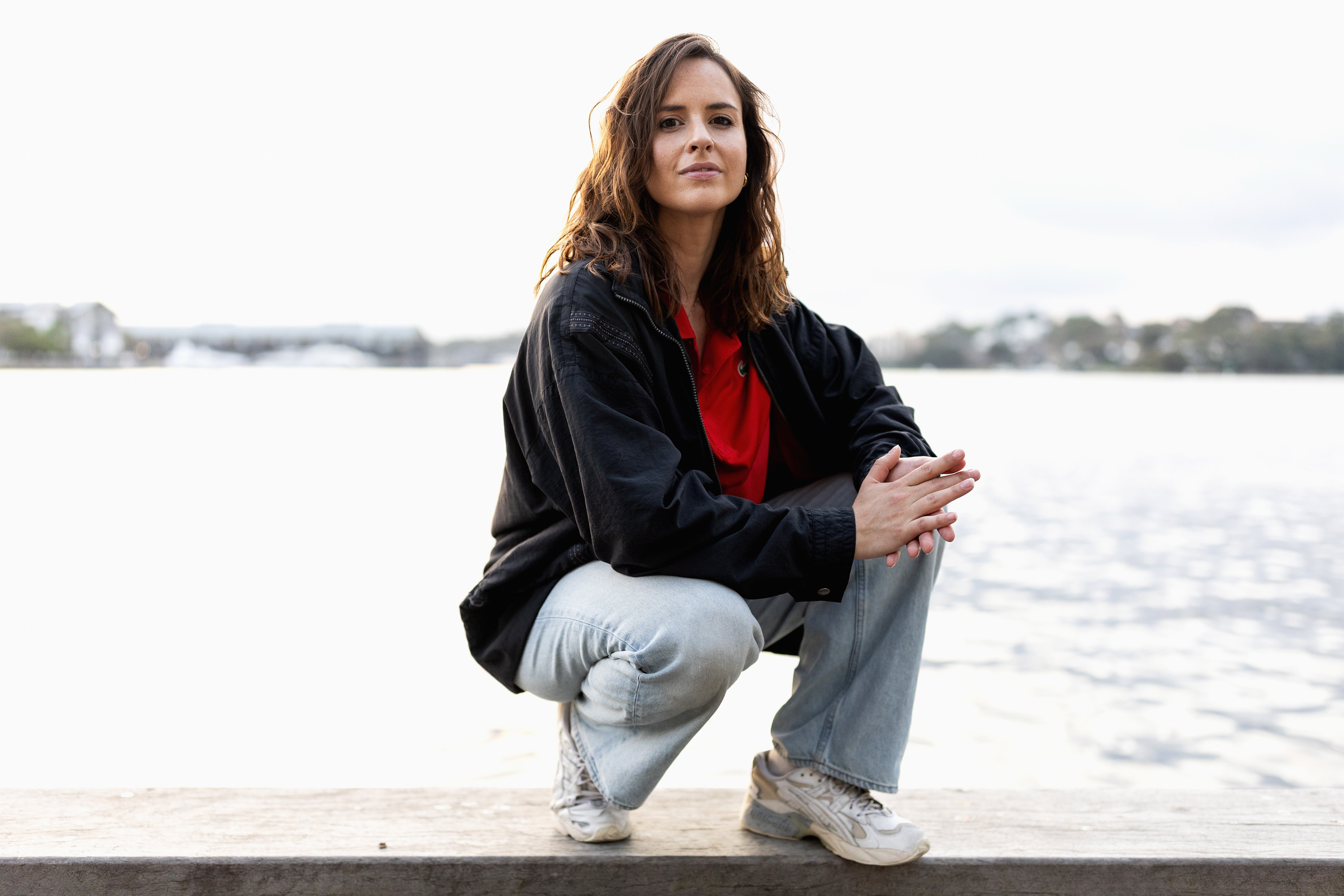 Australian Olympic breaking athlete Rachael Gunn poses in Sydney