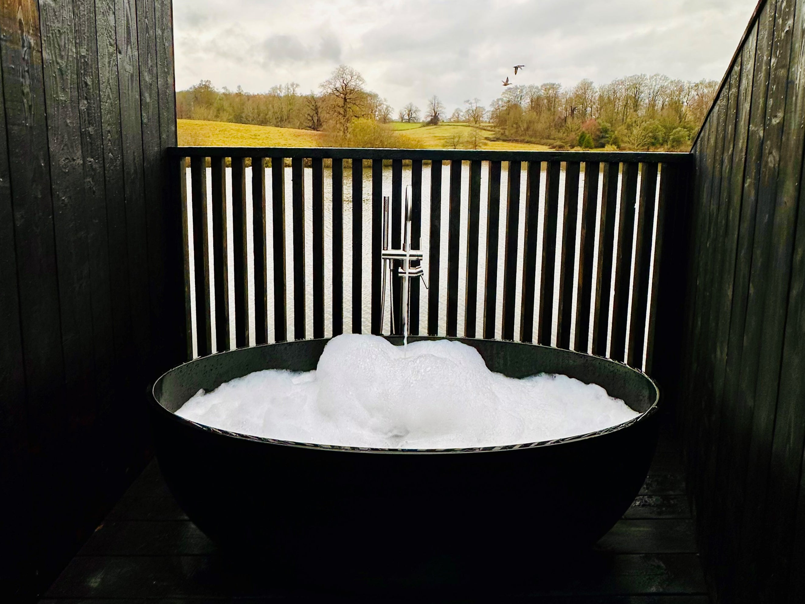 Indulge in an al fresco soak in the outdoor tub