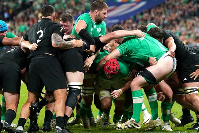 New Zealand defeated Ireland in the quarter-finals of the 2023 Rugby World Cup (Gareth Fuller/PA)