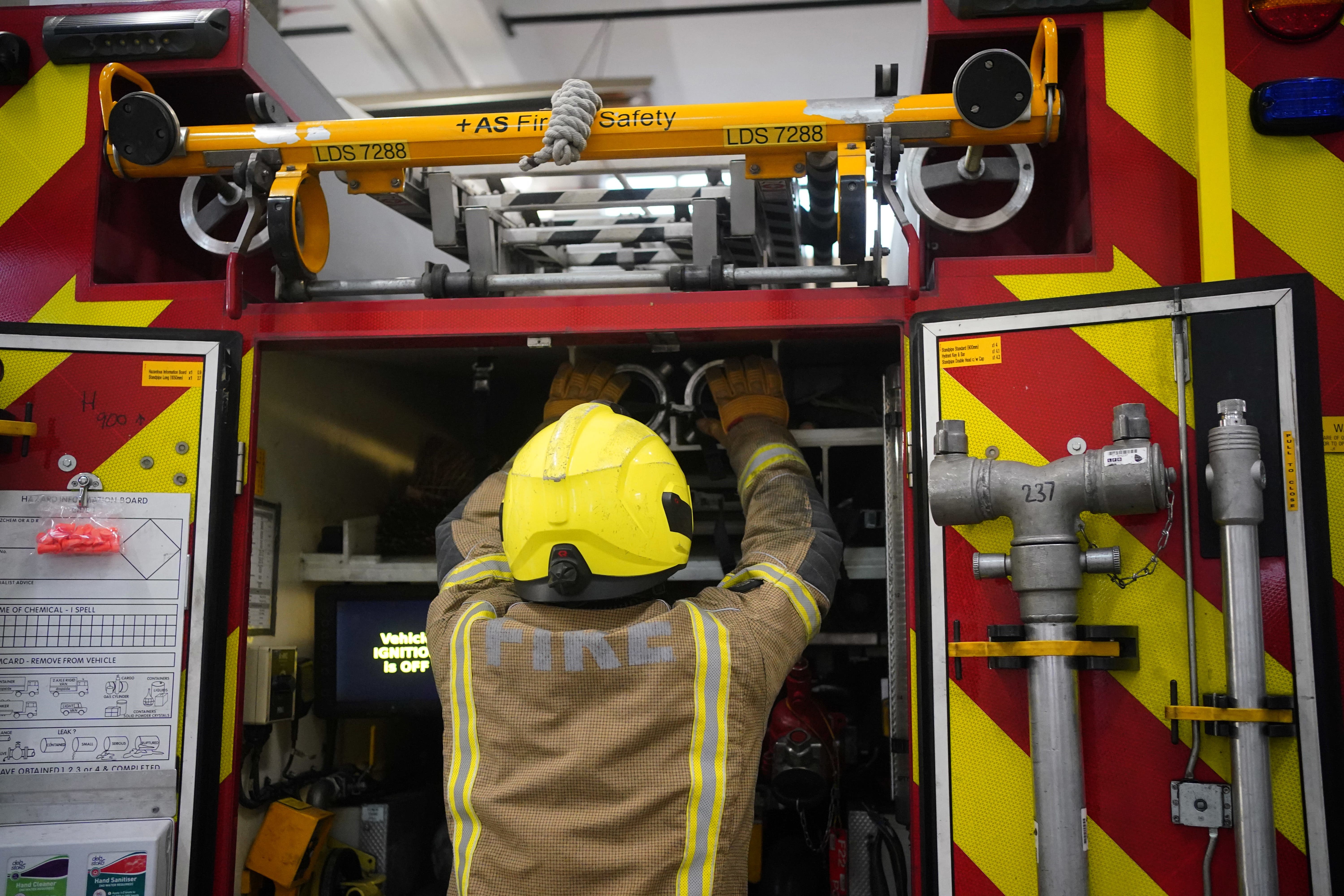 Fire crews were called to a blaze in a block of flats in the Niddrie area of Edinburgh on Wednesday evening (PA)