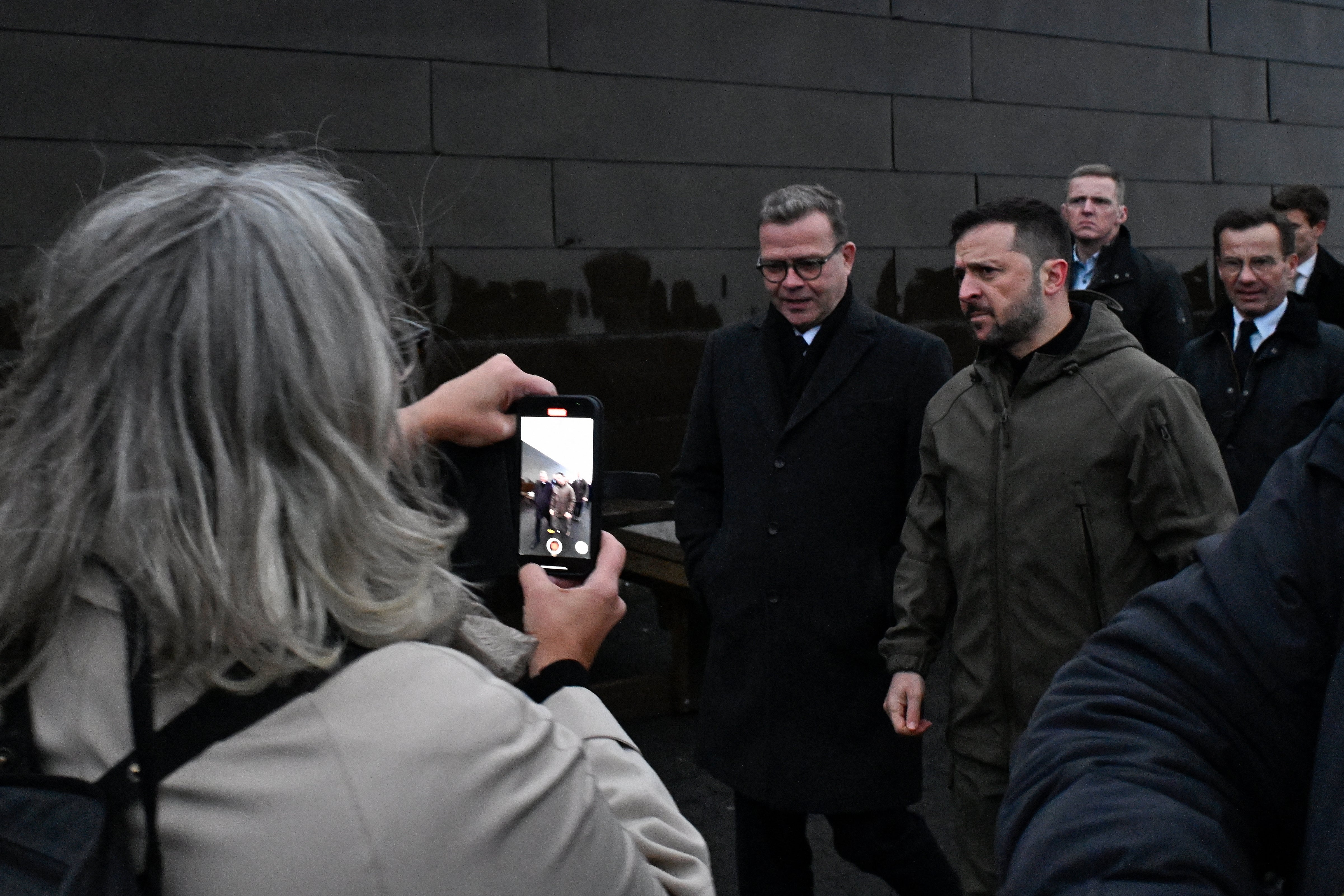 President of Ukraine Volodymyr Zelensky walks with Finnish Prime Minister Petteri Orpo before attending the 2024 Nordic Council meeting in Reykjavik, Iceland last month