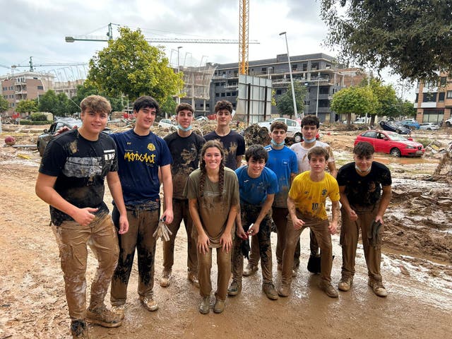 <p>Young people have spearheaded the clean-up in Valencia </p>