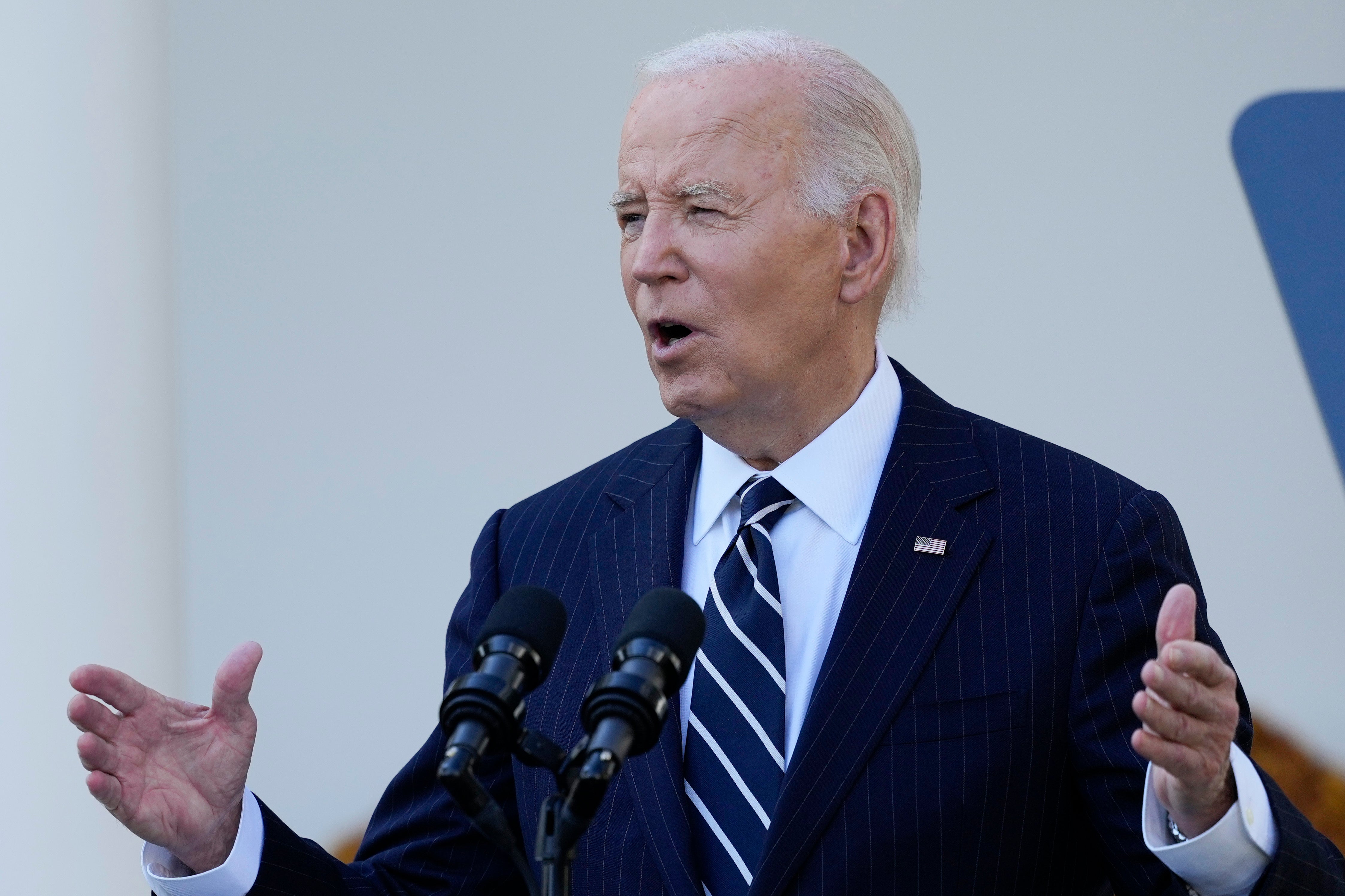 President Joe Biden addresses the country on Thursday after Donald Trump secured a second term in the White House. Some Democratic strategists say he’s to blame for Kamala Harris’s failure on Election Day