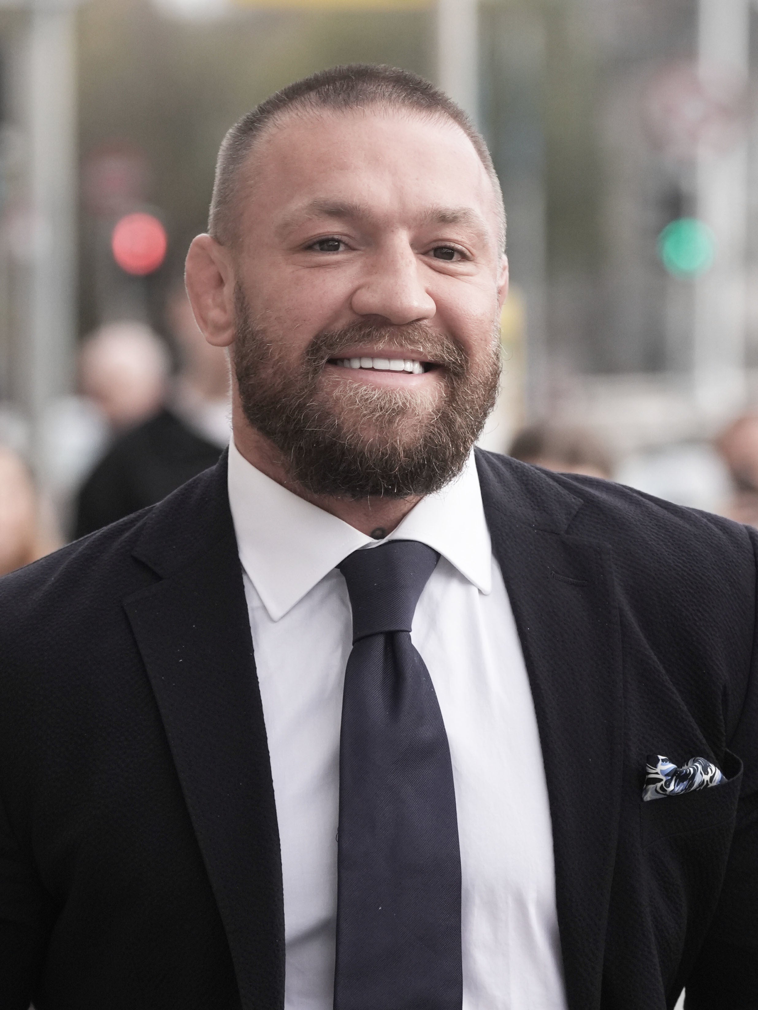 Mixed martial arts fighter Conor McGregor outside the High Court in Dublin (Brian Lawless/PA)