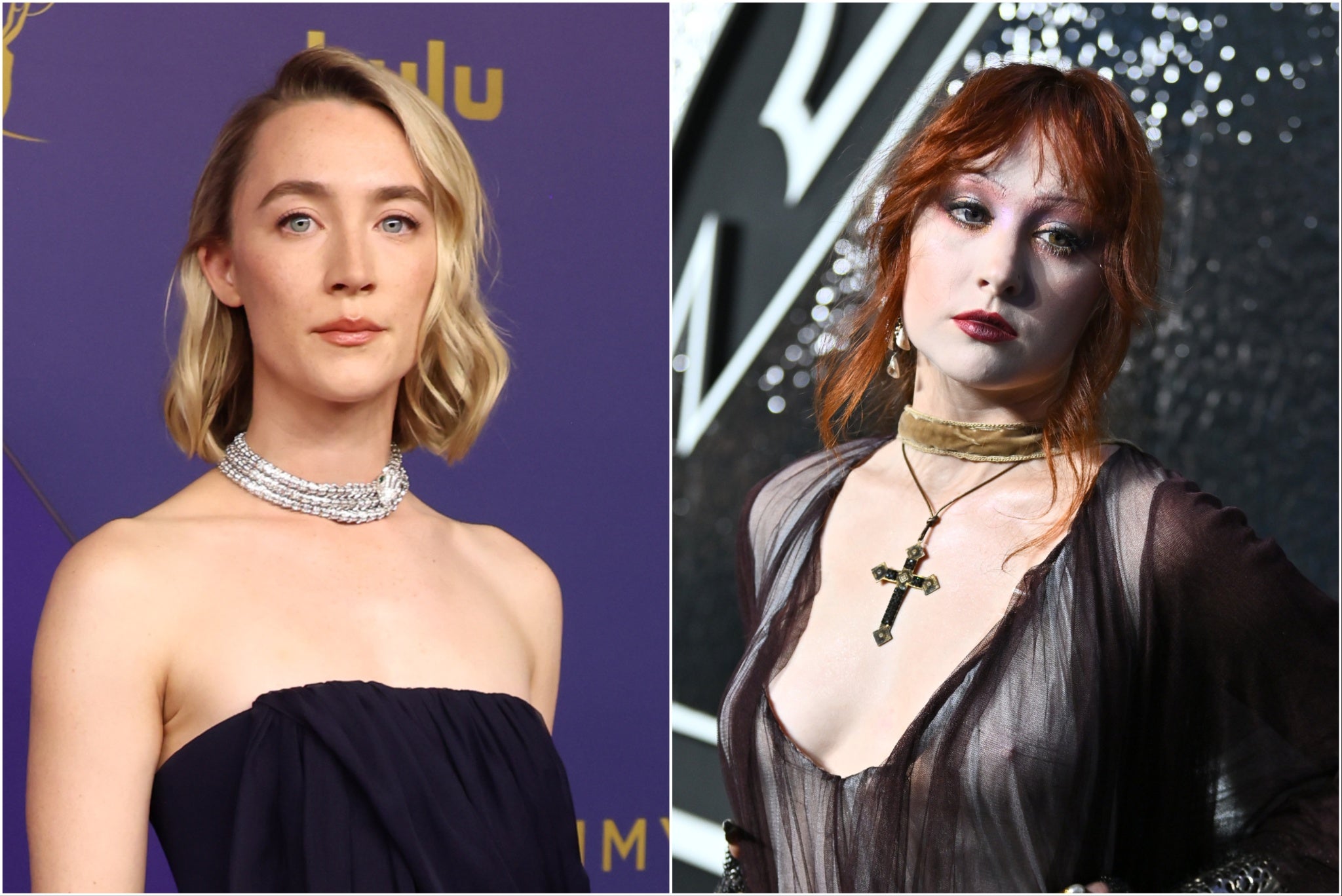 Saoirse Ronan (left) and pop star Chappell Roan