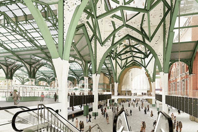 <p>The distinctive ceilings will be kept under new plans to celebrate the station’s heritage</p>