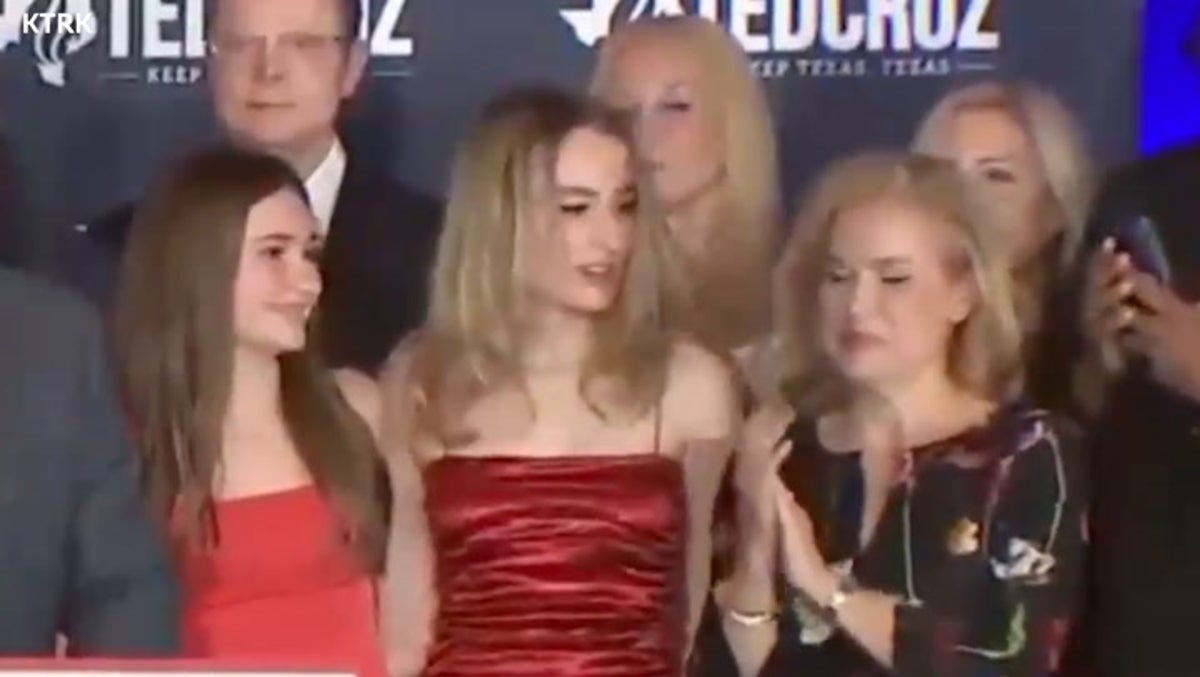 Video: Ted Cruz’s daughter shows disgust as senator praises Trump election victory