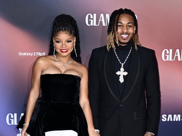 <p>Halle Bailey and ex-partner DDG attend the Glamour Women of The Year Awards 2023 at One Marylebone on October 17, 2023 in London, England</p>