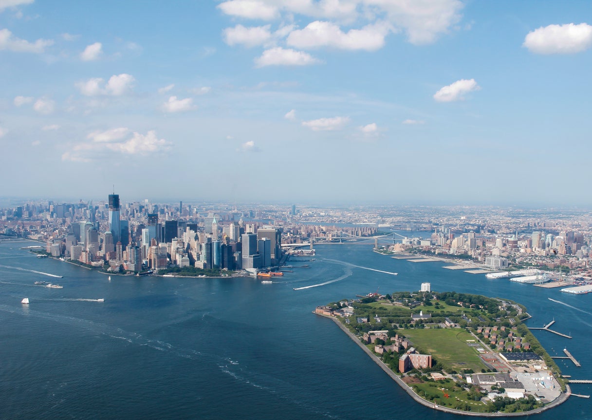 Governors Island is located just an eight-minute ferry ride from Manhattan