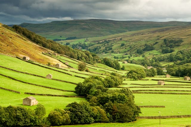 <p>Swaledale in Yorkshire is midway along the Coast to Coast walk </p>