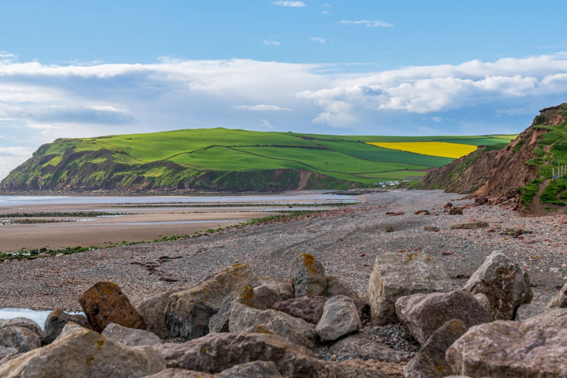 St Bees on the Cumbrian coast where the Coast to Coast walk starts