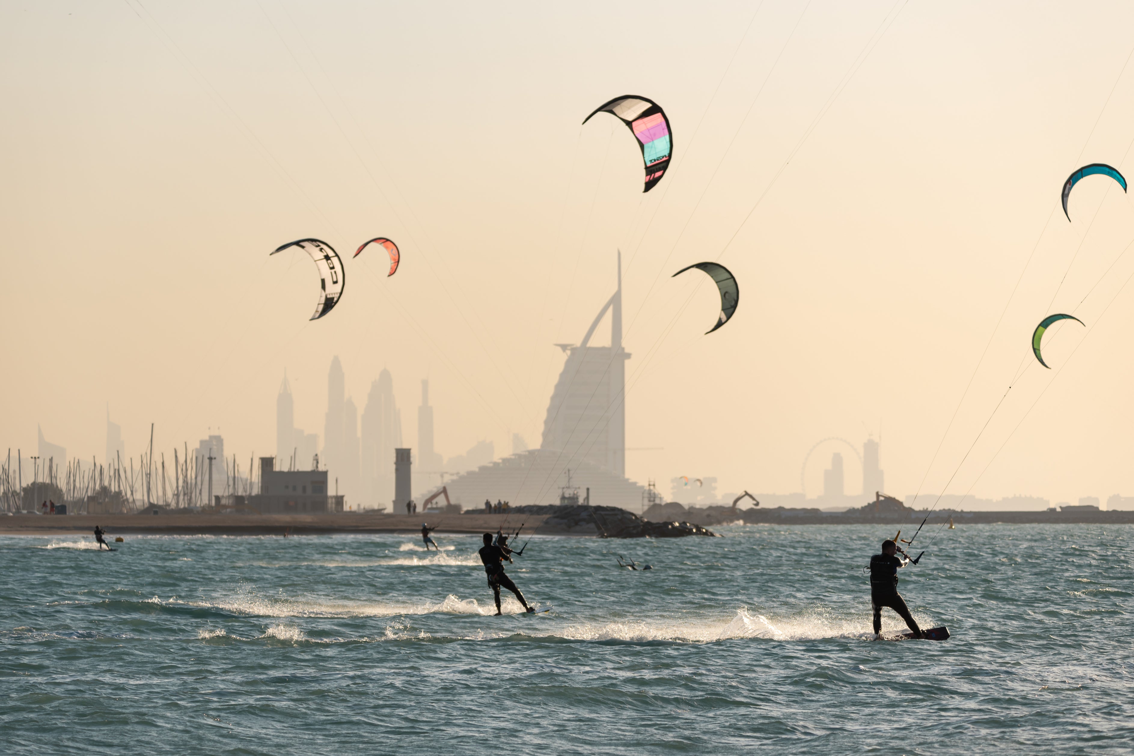 Kite surfing on the Gulf is a popular pastime