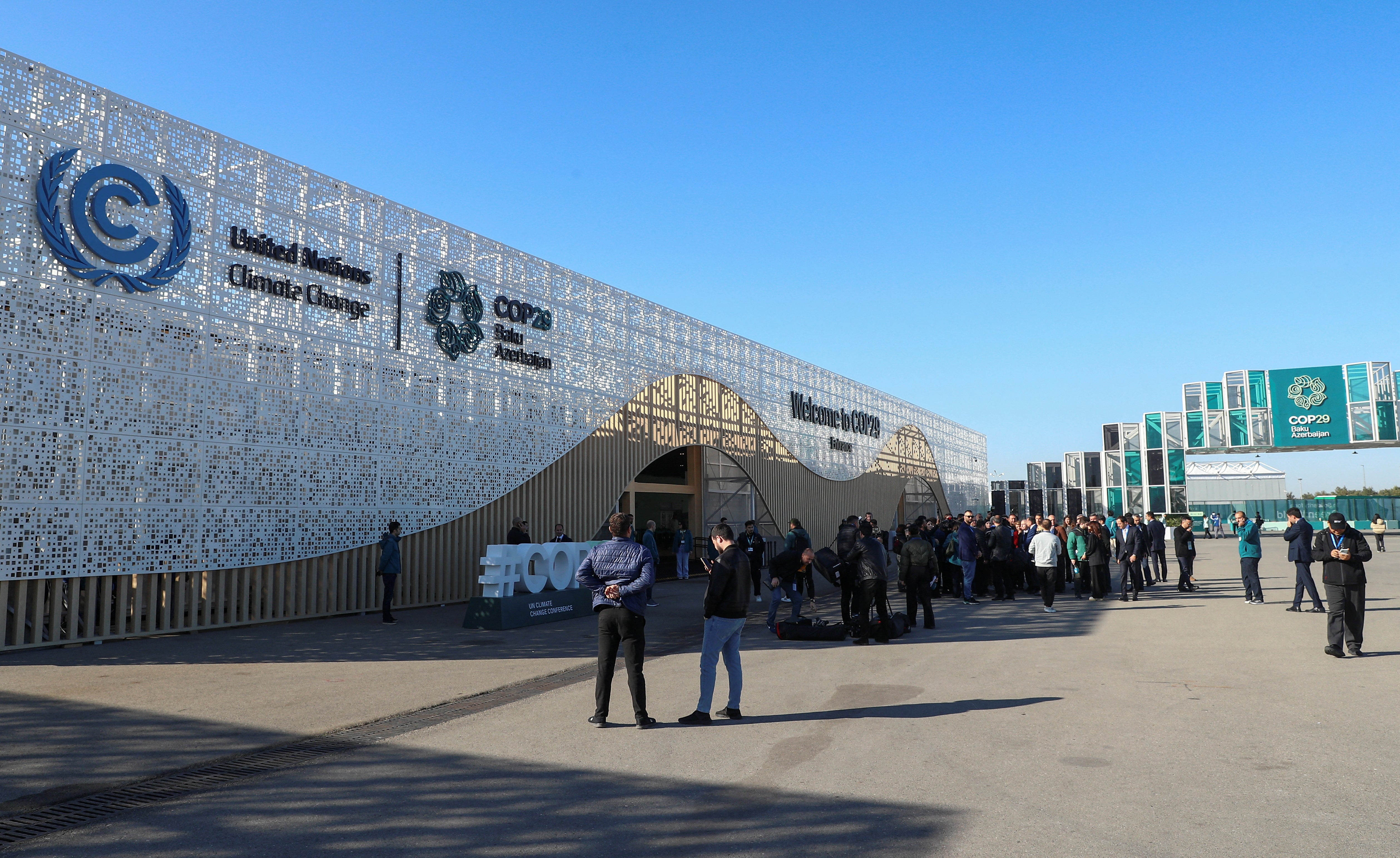 The venue of the United Nations climate change conference in Baku, Azerbaijan. The two-week conference starts next week.