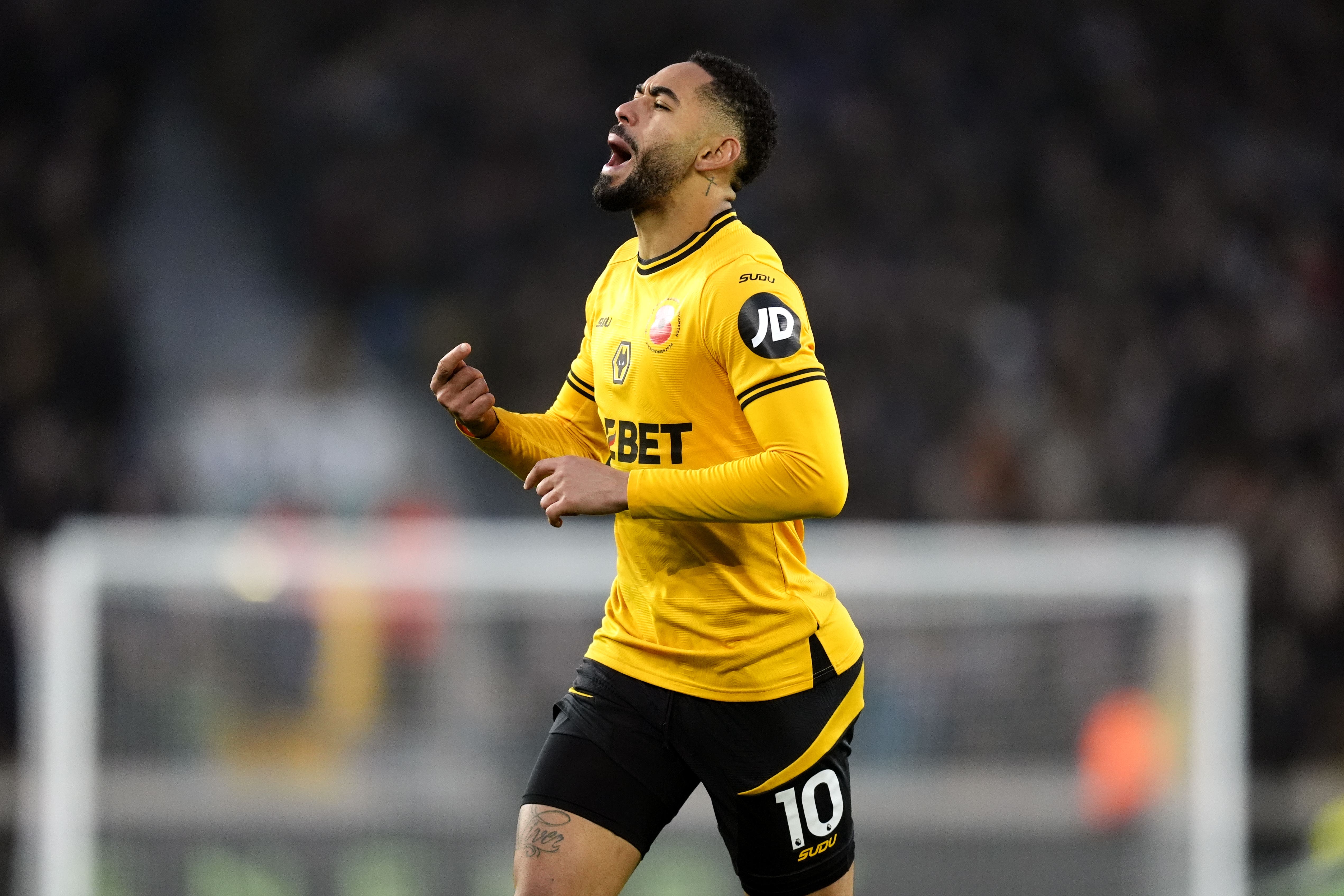 Matheus Cunha scored Wolves’ second in their 2-0 win over Southampton (Nick Potts/PA)