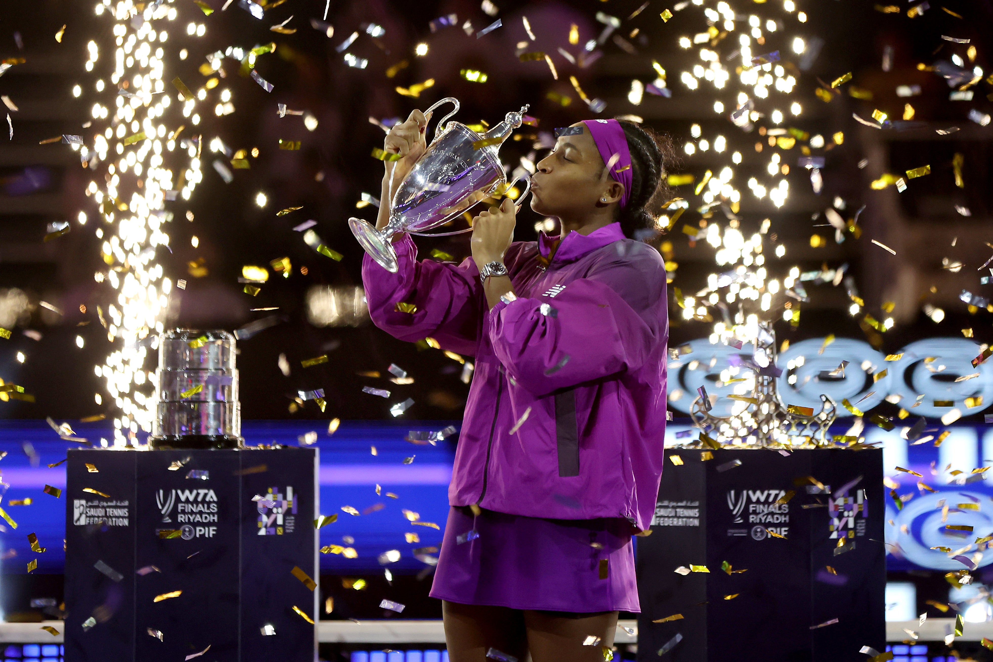 Coco Gauff beat Qinwen Zheng in Saudi Arabia