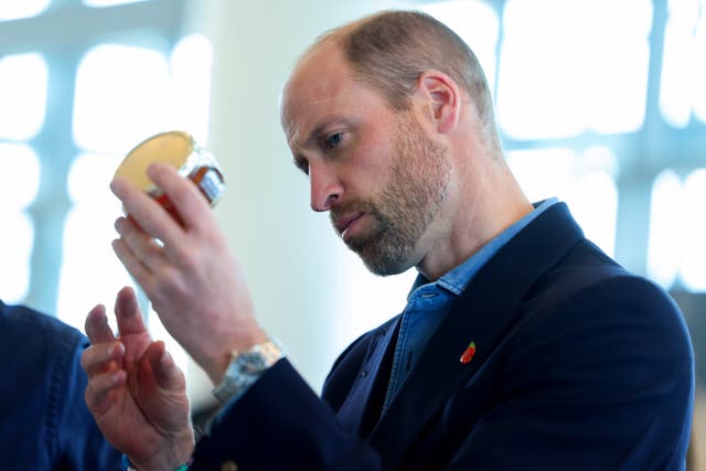 The Prince of Wales during his visit to the Seaweed Innovator Showcase at Portside Tower, Cape Town (Chris Jackson/PA)