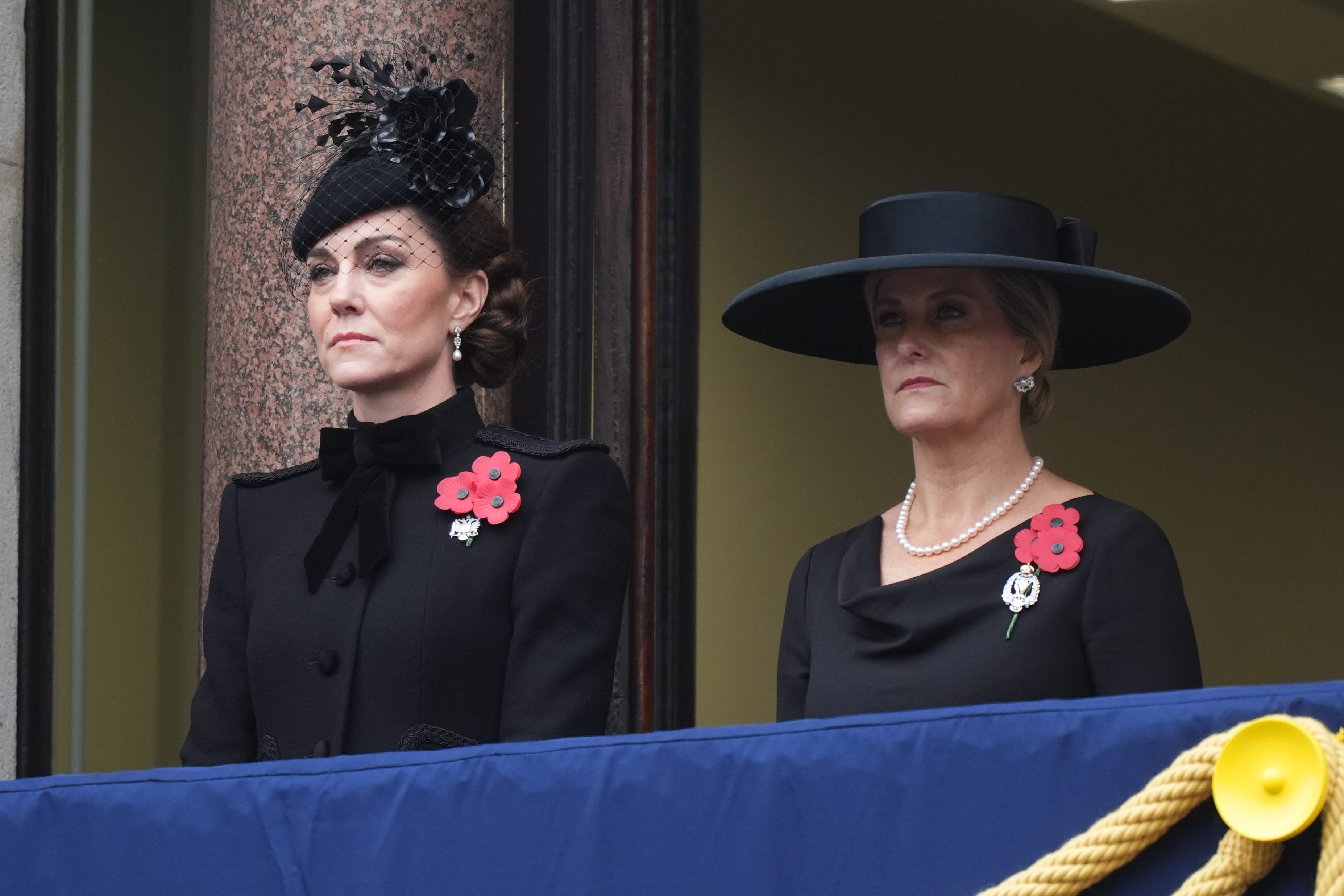 The Princess of Wales sported bows and military accents (Jordan Pettitt/PA)