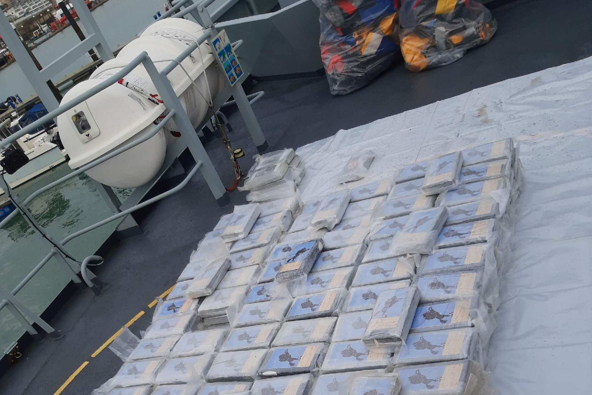 Around 400kg of cocaine found on a fishing boat off the Kent Coast (National Crime Agency/PA)