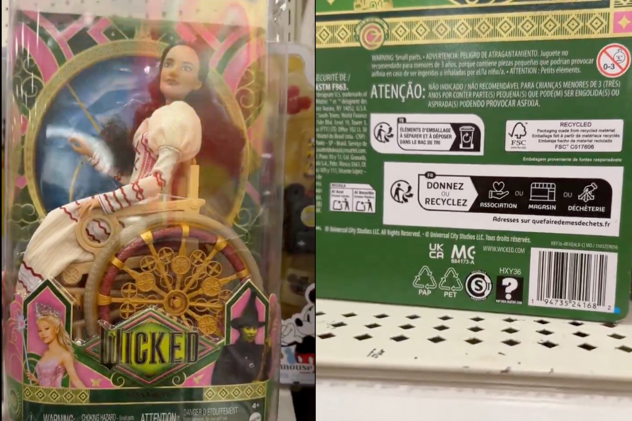 Sarah Genao posts pictures of Mattel’s Wicked boxes with NSFW link