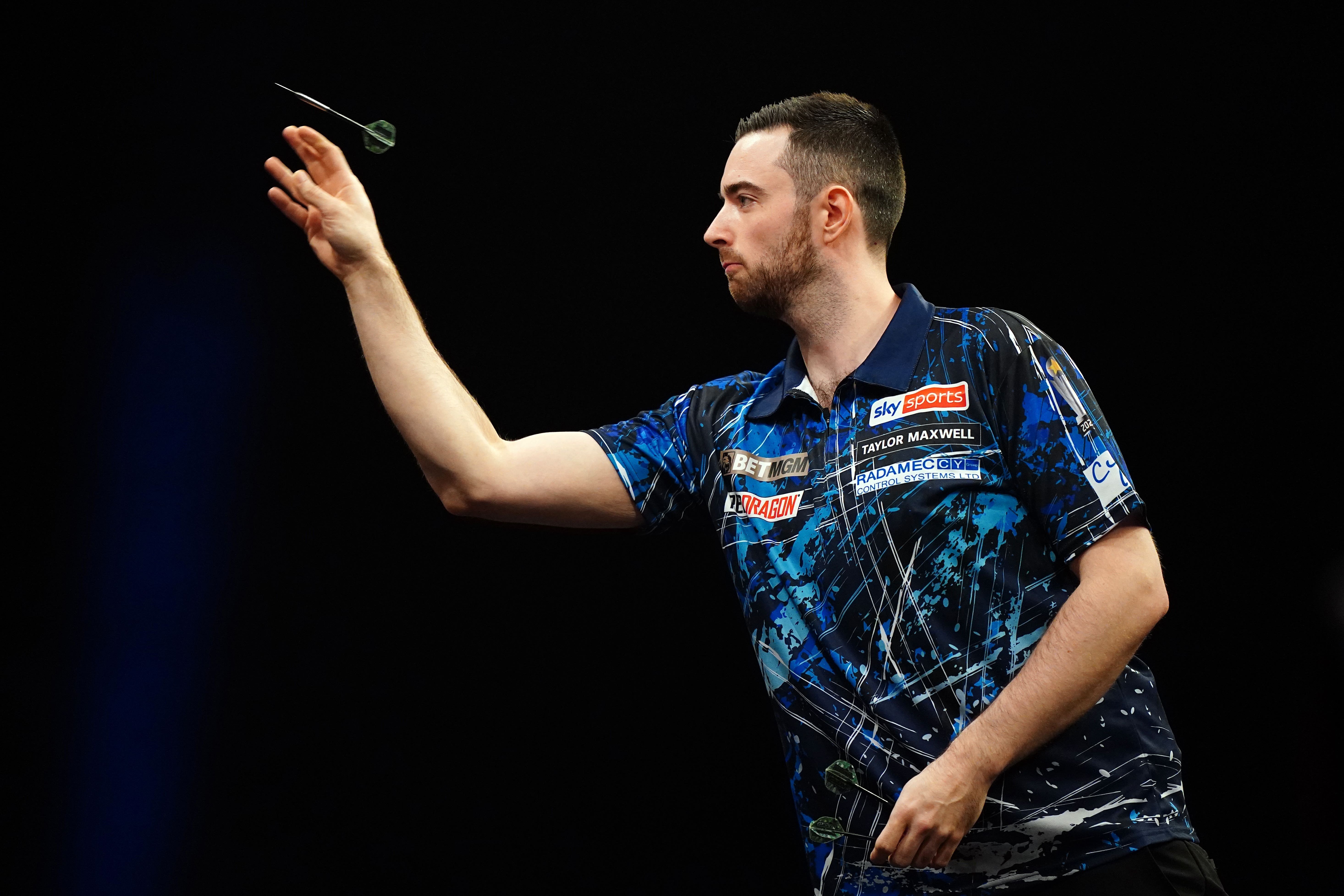 Luke Humphries crashed out of the Grand Slam of Darts in the group stages in Wolverhampton (Zac Goodwin/PA)