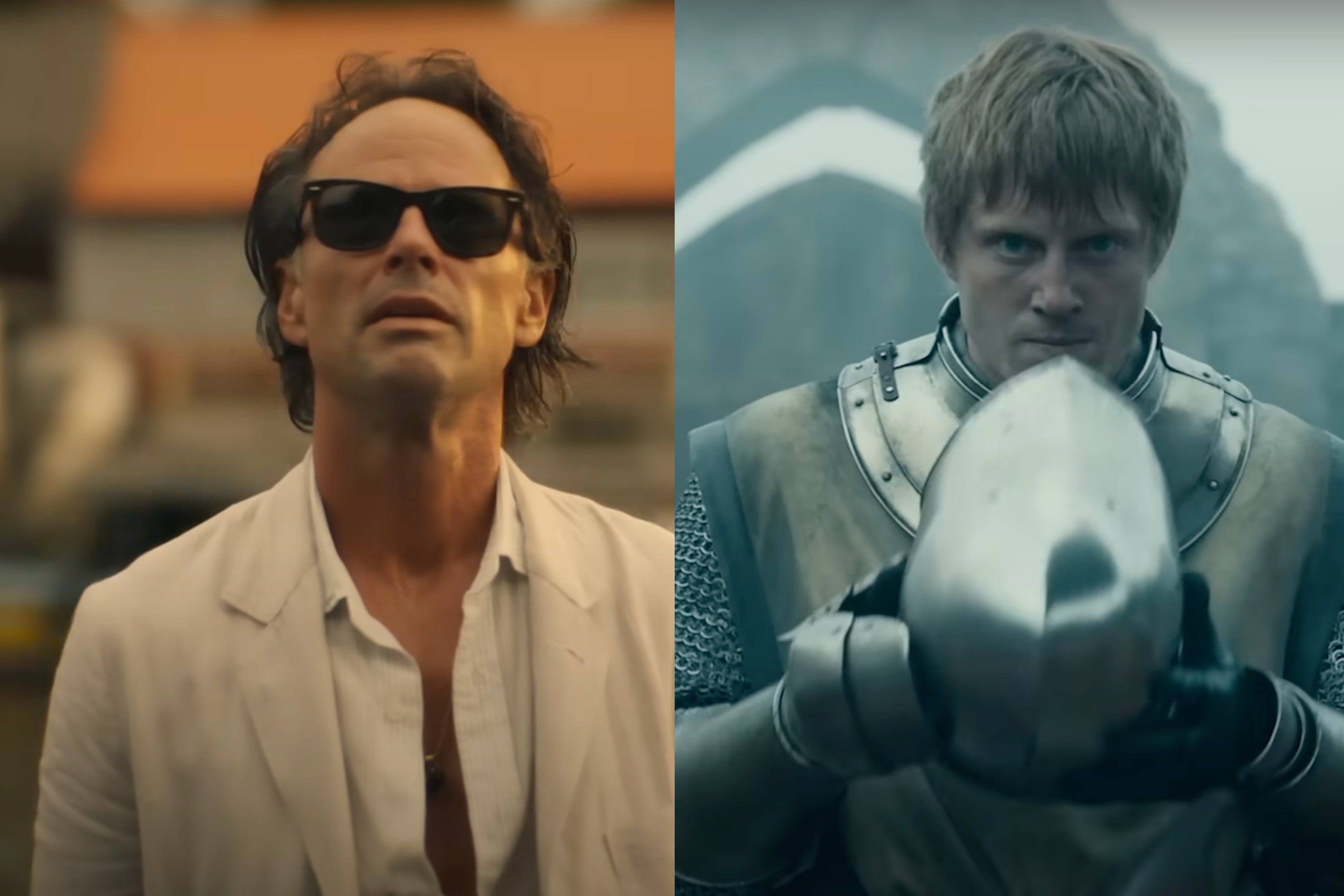 <p>Walton Goggins en ‘Juego de Tronos’ y Peter Claffey en ‘El caballero de los Siete Reinos’</p>