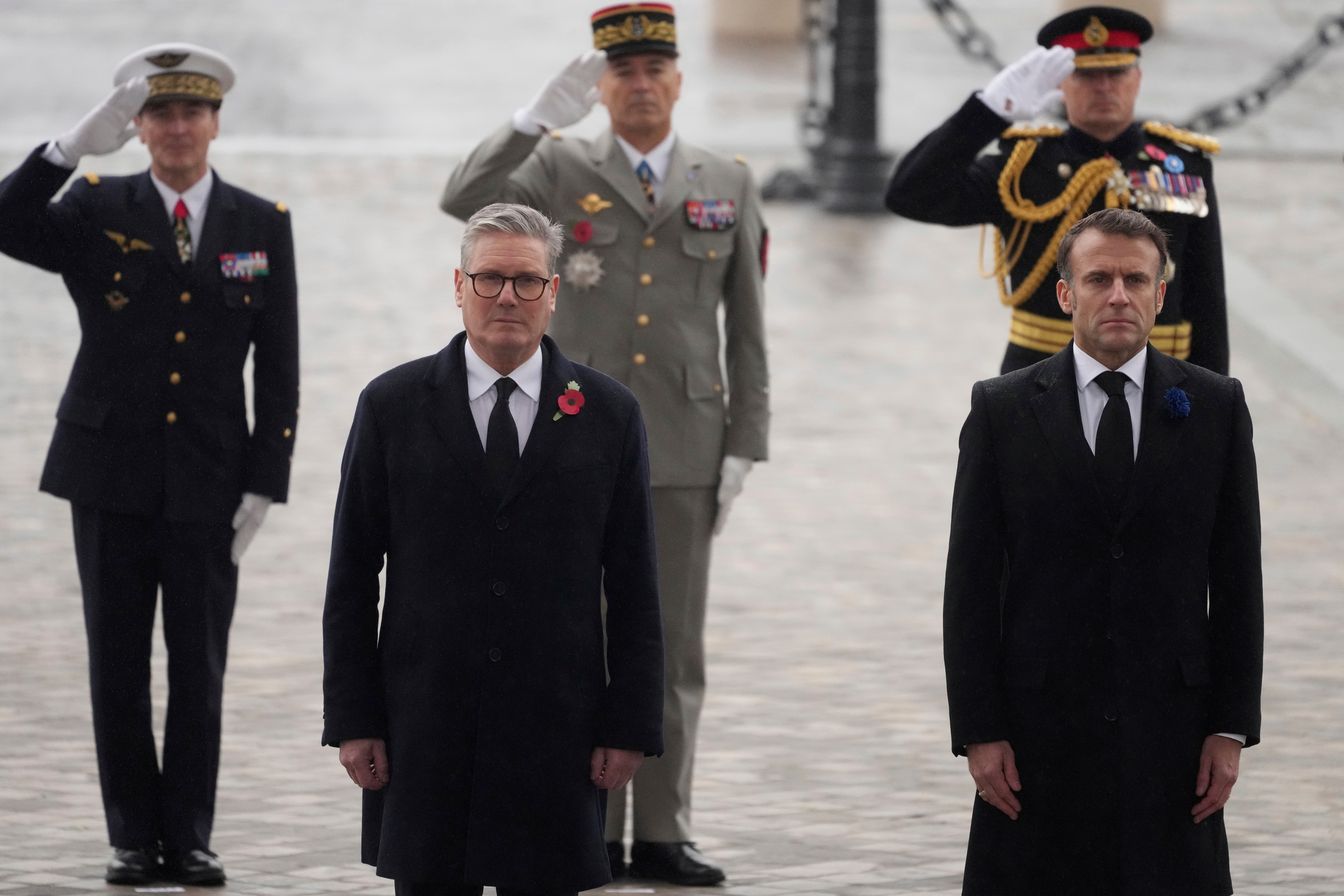 Emmanuel Macron and Sir Keir Starmer (Michel Euler/AP)