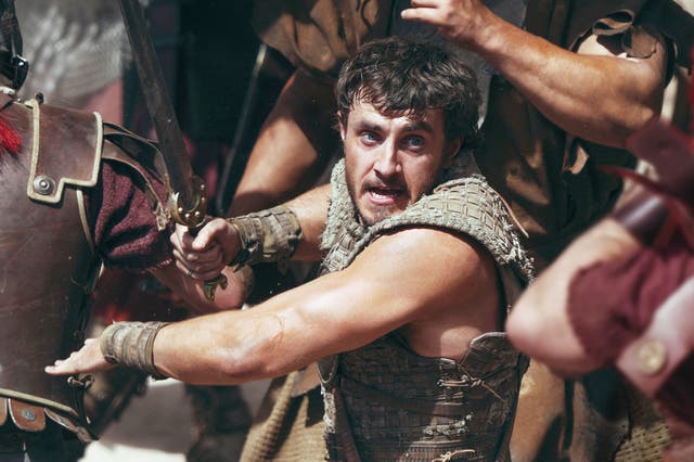 <p>Heir apparent: Paul Mescal in Ridley Scott’s ‘Gladiator II’ </p>