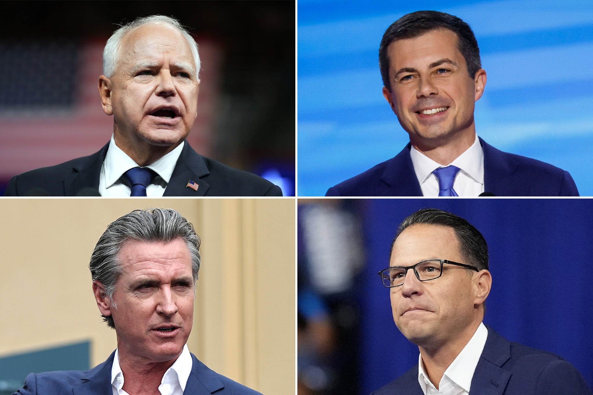 Tim Walz, Pete Buttigieg, Gavin Newsom, and Josh Shapiro are all possible 2028 Democratic primary contenders. Some contenders for 2028 are already looking ahead and starting to position themselves with the base