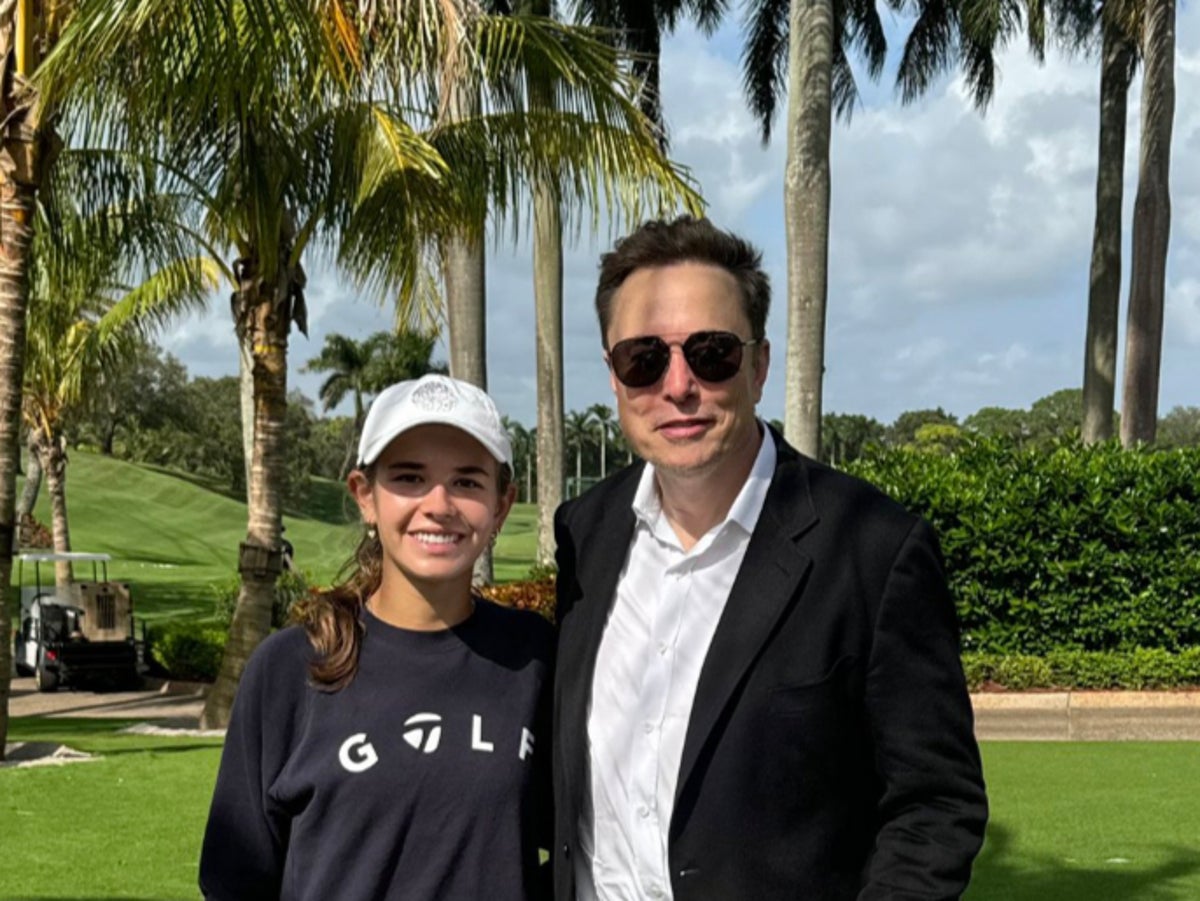 Elon Musk spotted in another Trump family photo as Kai plays golf with her new 'uncle' | The Independent