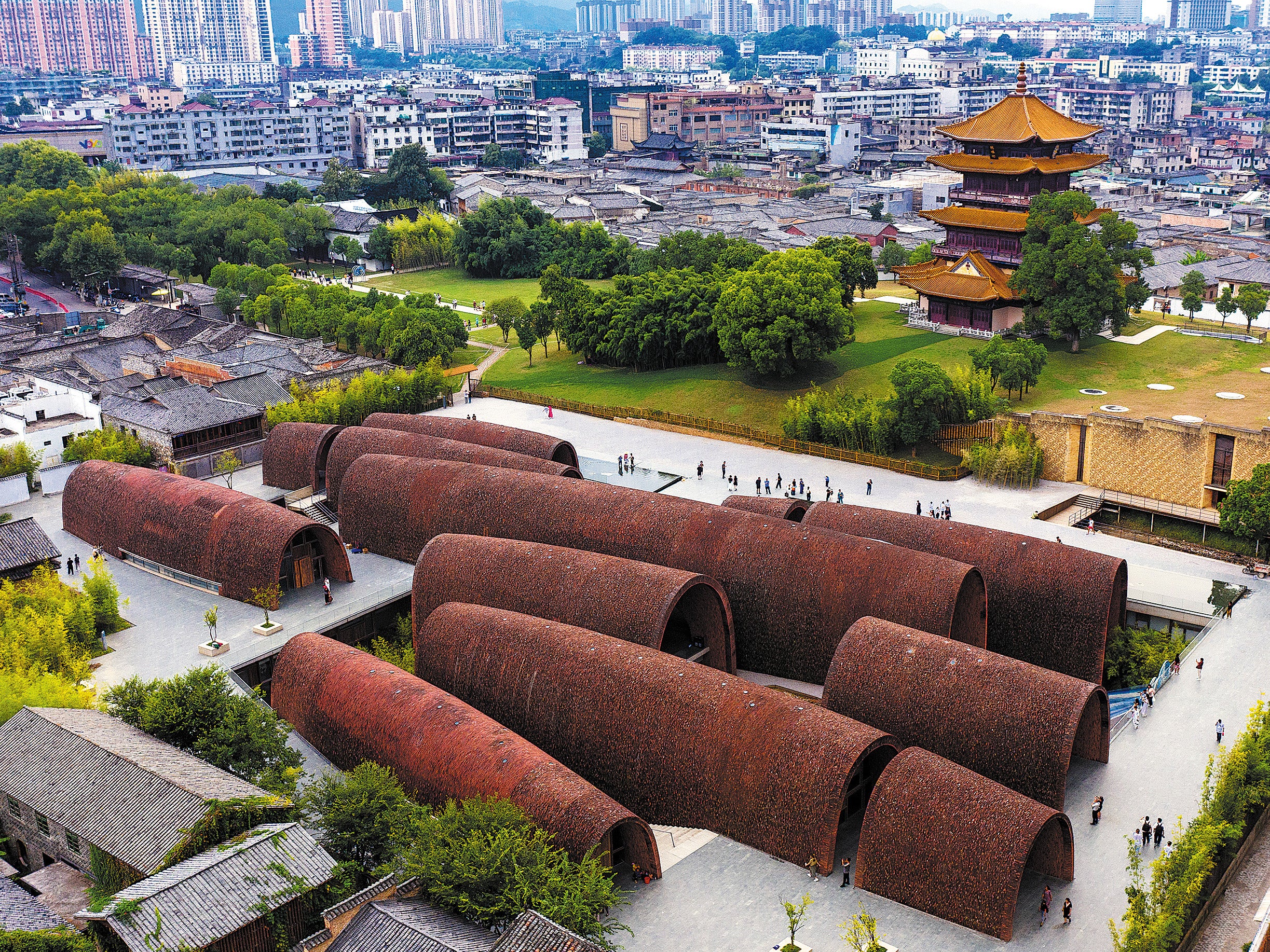 A bird’s-eye view of the Taoyangli historical and cultural district at the heart of Jingdezhen in Jiangxi province, which is dubbed “China’s porcelain capital”